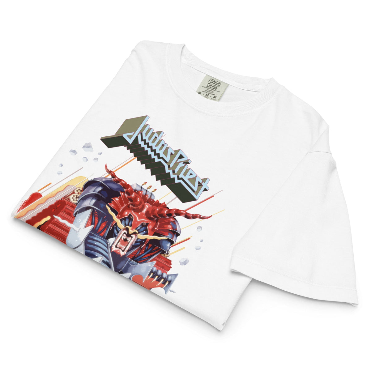 Judas Priest Painkiller Mineral Wash Womens Crop Top