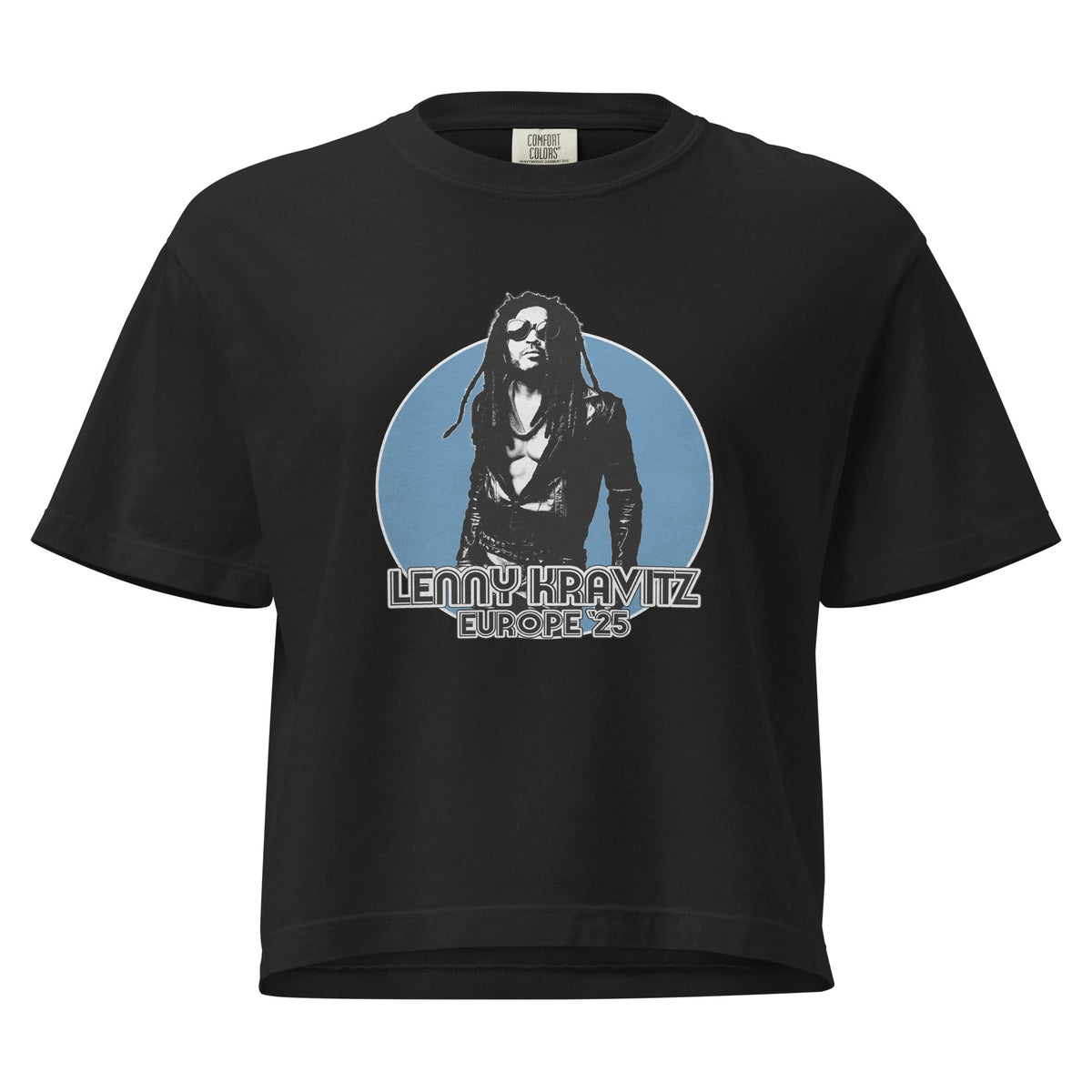 Lenny Kravitz Europe 25 Tour Mineral Wash Womens Crop Top