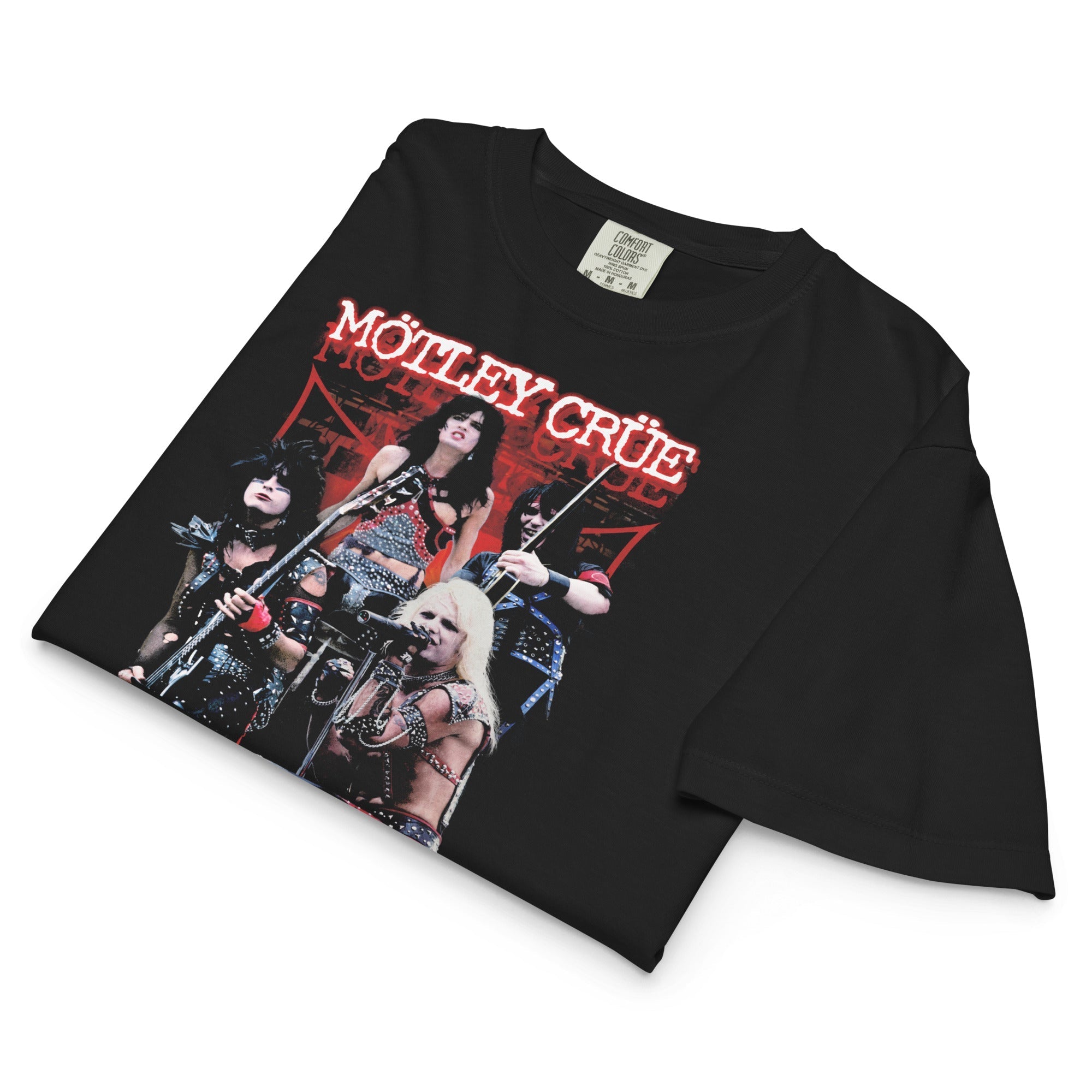 Motley Crue Live Mineral Wash Womens Crop Top