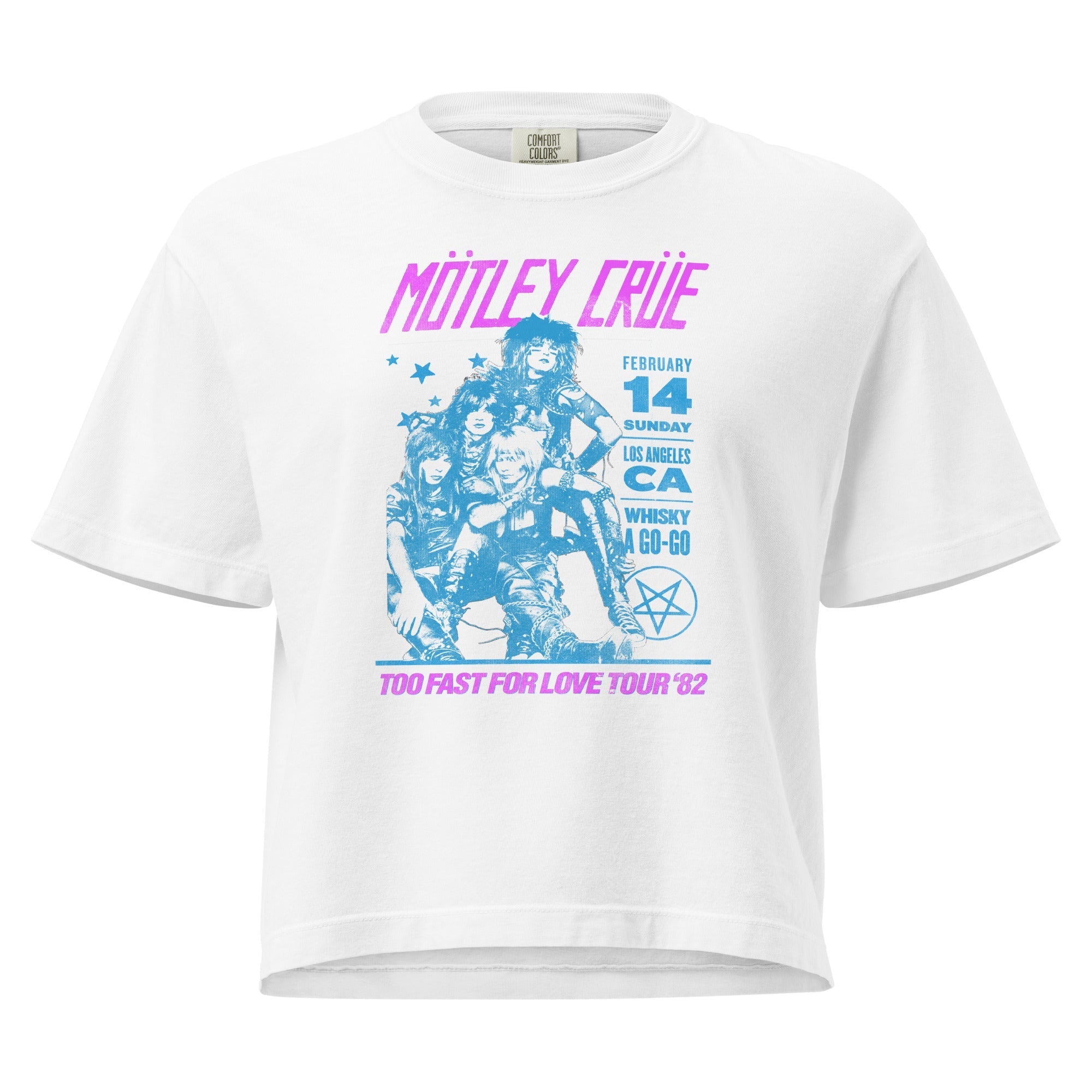 Motley Crue Fast Love Mineral Wash Womens Crop Top