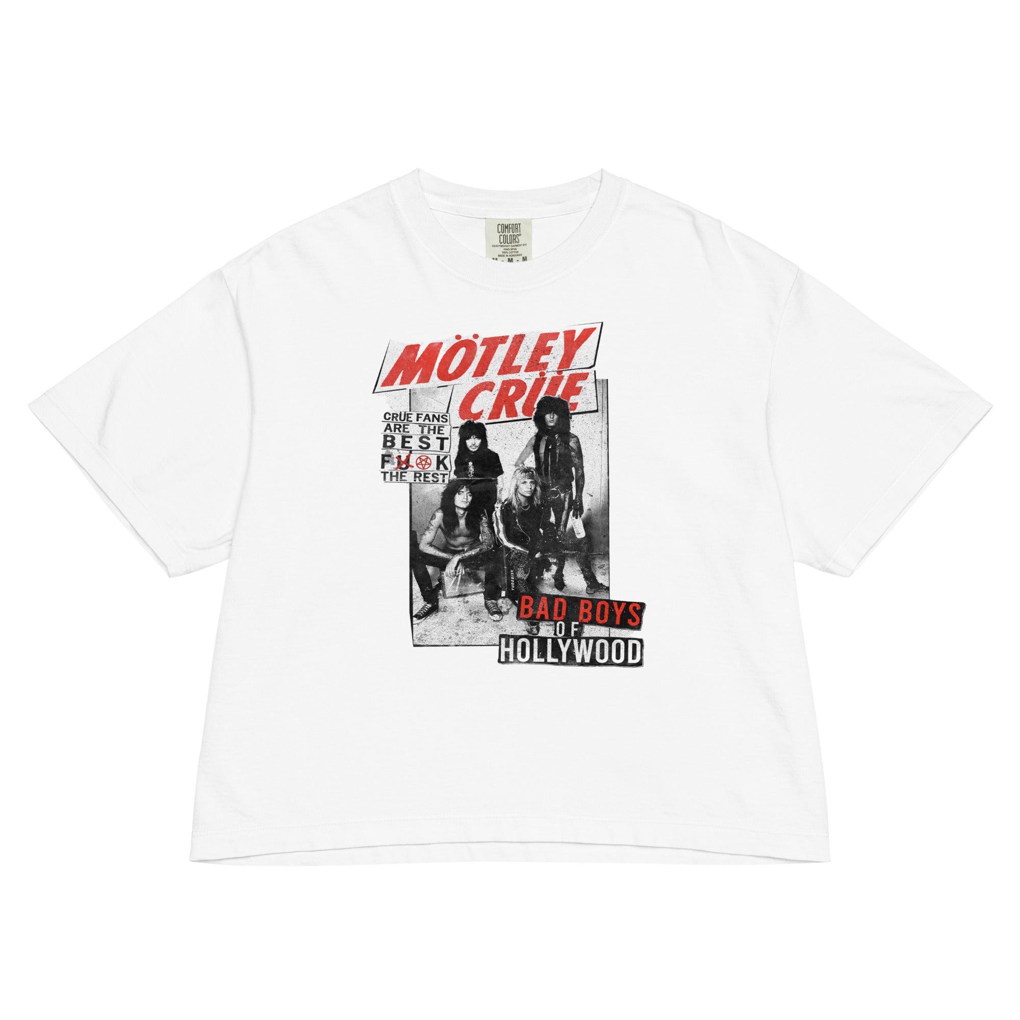 Motley Crue Crue Fans Mineral Wash Womens Crop Top
