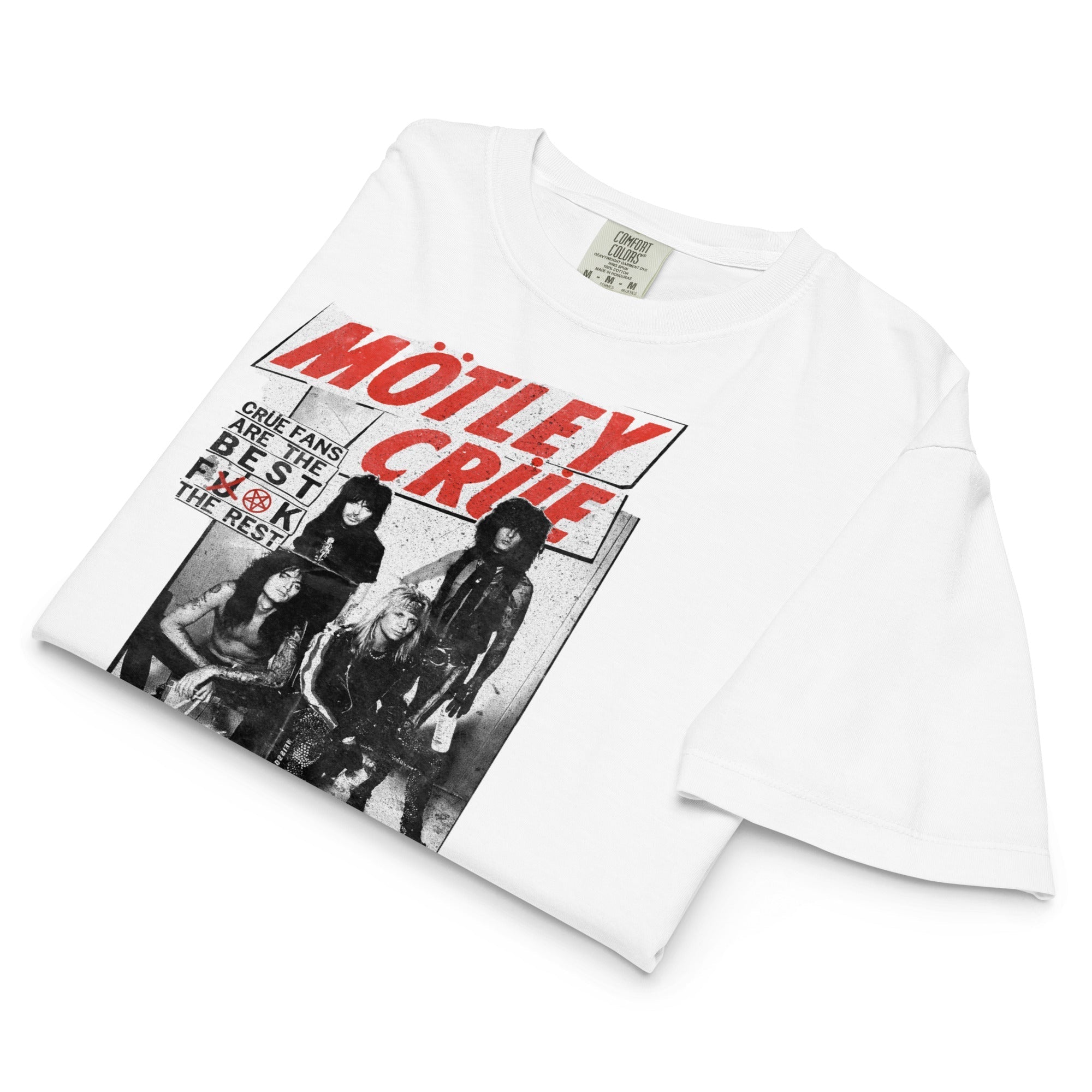 Motley Crue Crue Fans Mineral Wash Womens Crop Top