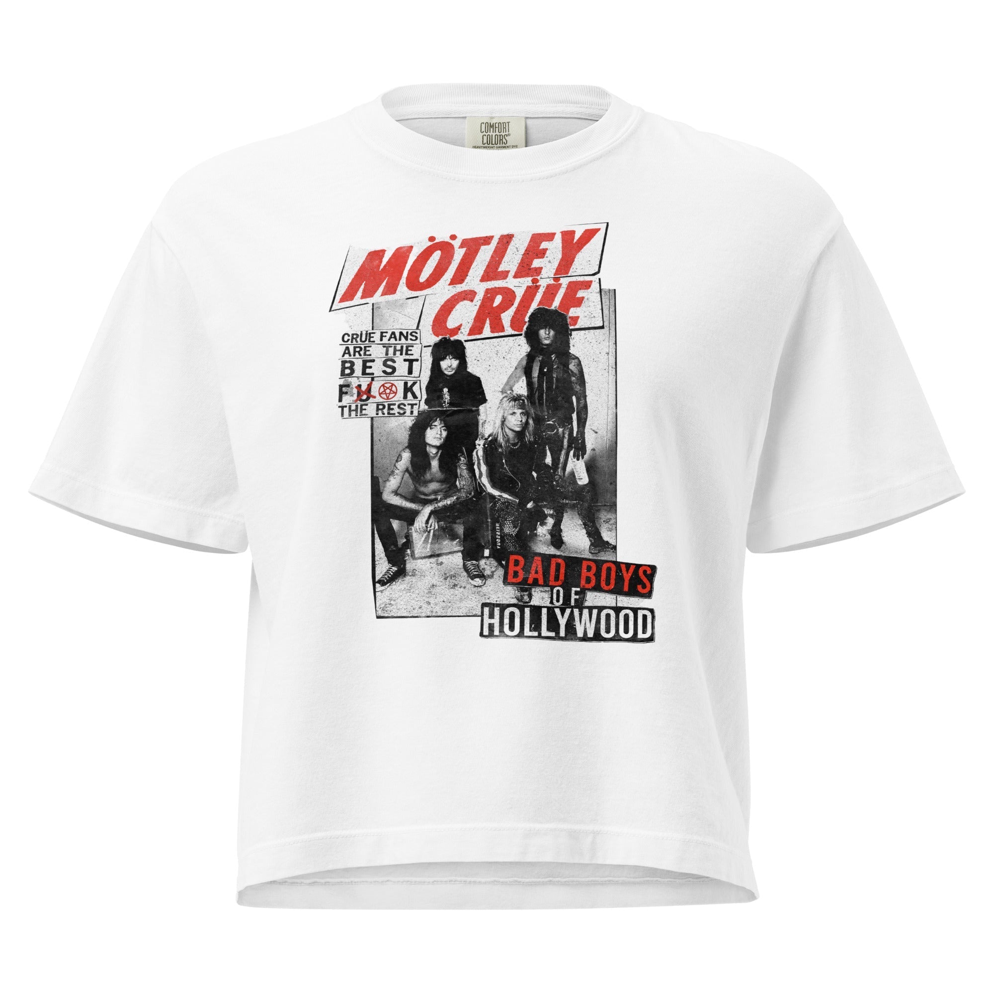 Motley Crue Crue Fans Mineral Wash Womens Crop Top