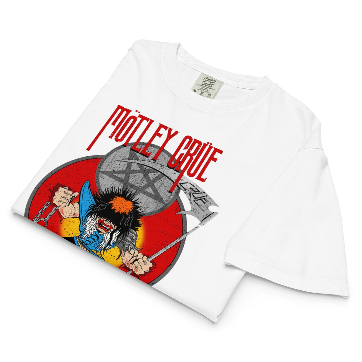 Motley Crue Allistar Reaper Mineral Wash Womens Crop Top