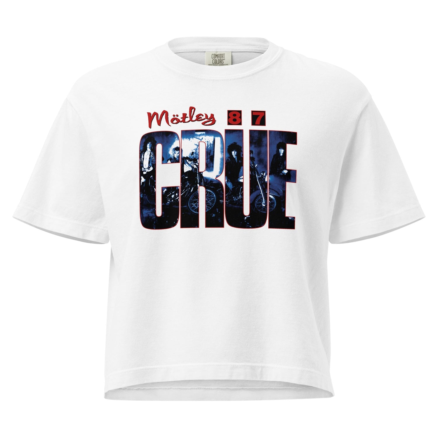 Motley Crue 1987 Tour Mineral Wash Womens Crop Top