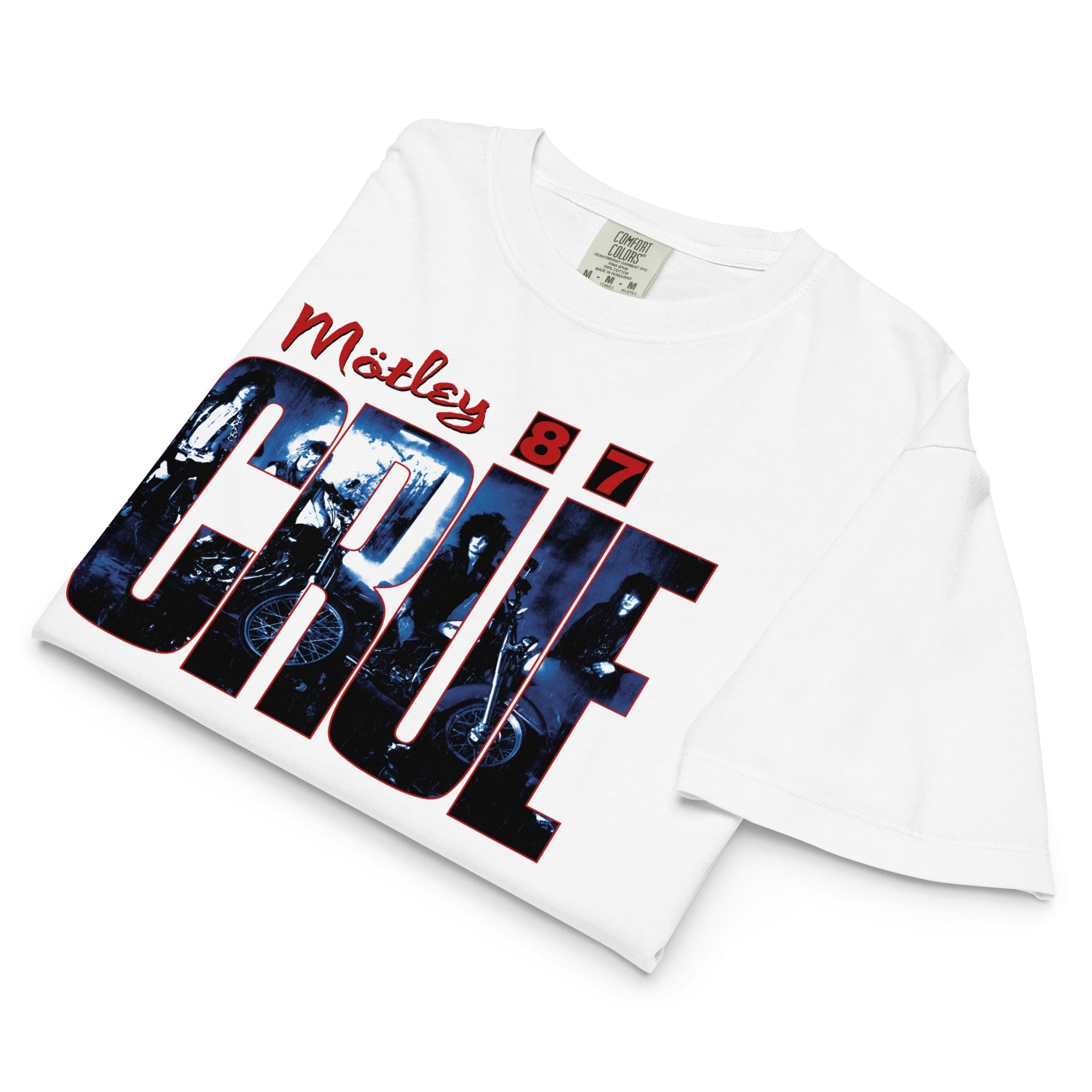 Motley Crue 1987 Tour Mineral Wash Womens Crop Top