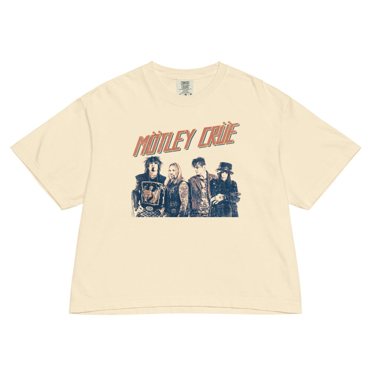 Motley Crue Retro Boomin Mineral Wash Womens Crop Top