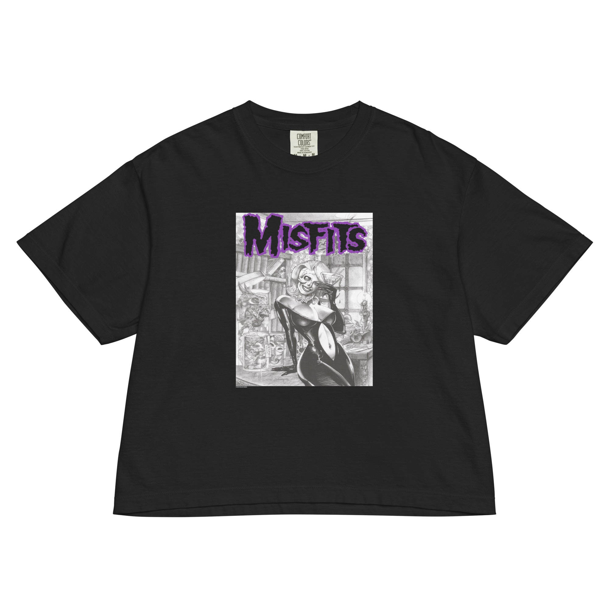 Misfits - Cocktail Dress Mineral Wash Womens Crop Top