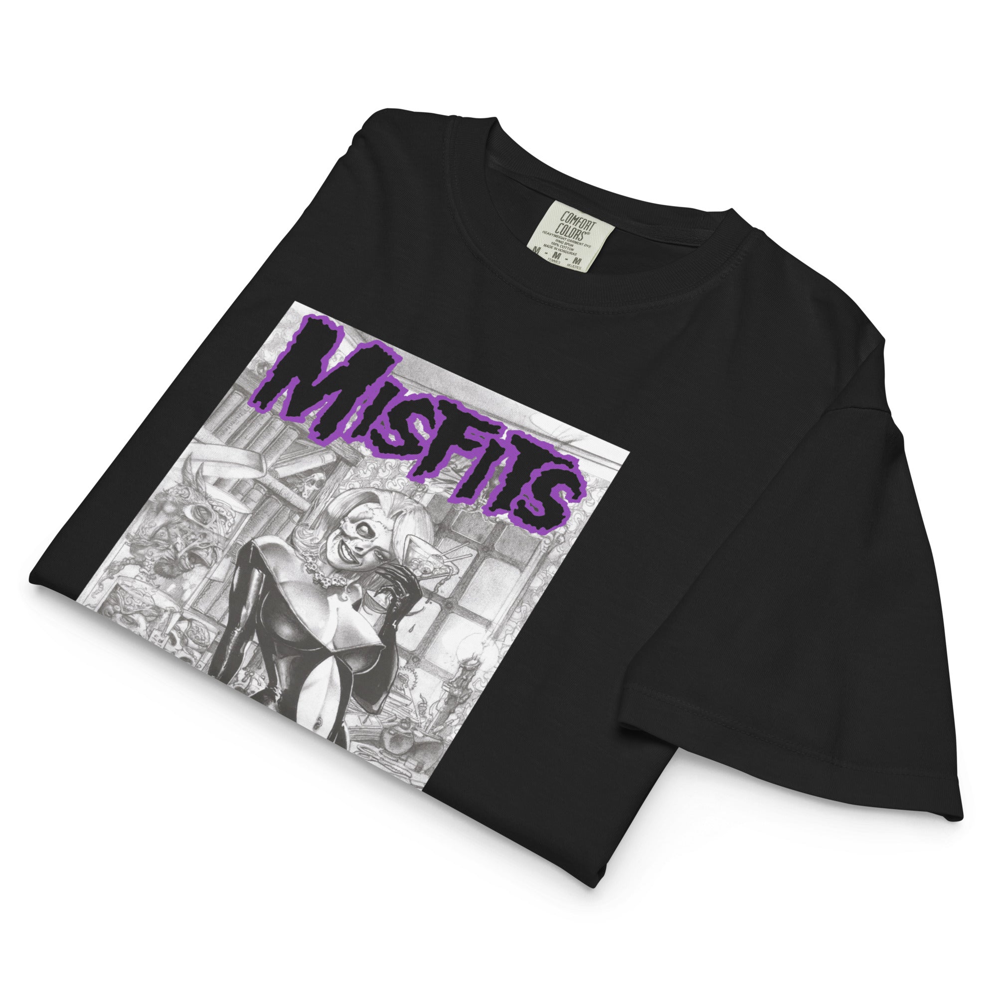Misfits - Cocktail Dress Mineral Wash Womens Crop Top
