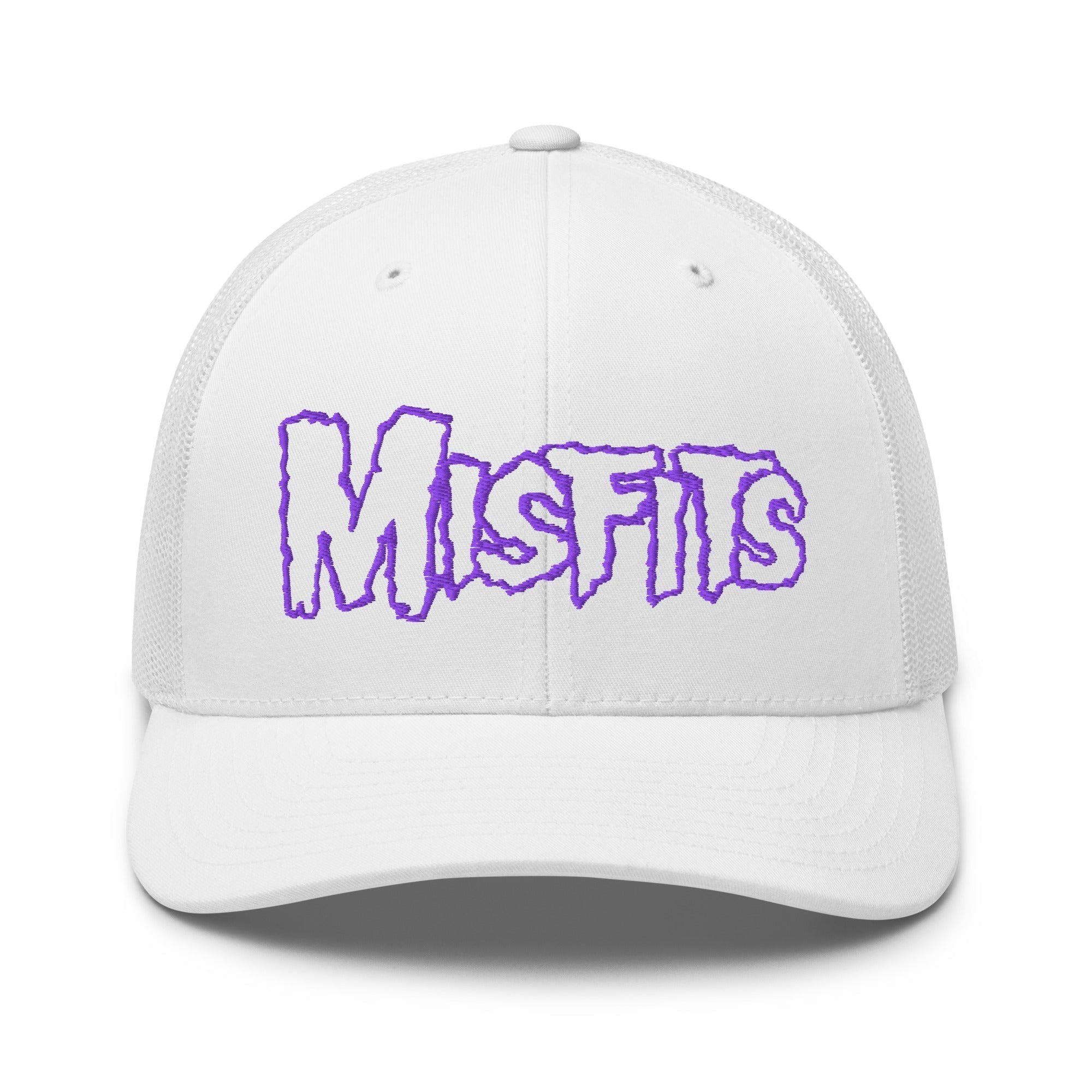 Misfits - Purple on White Trucker HD Embroidered Hat