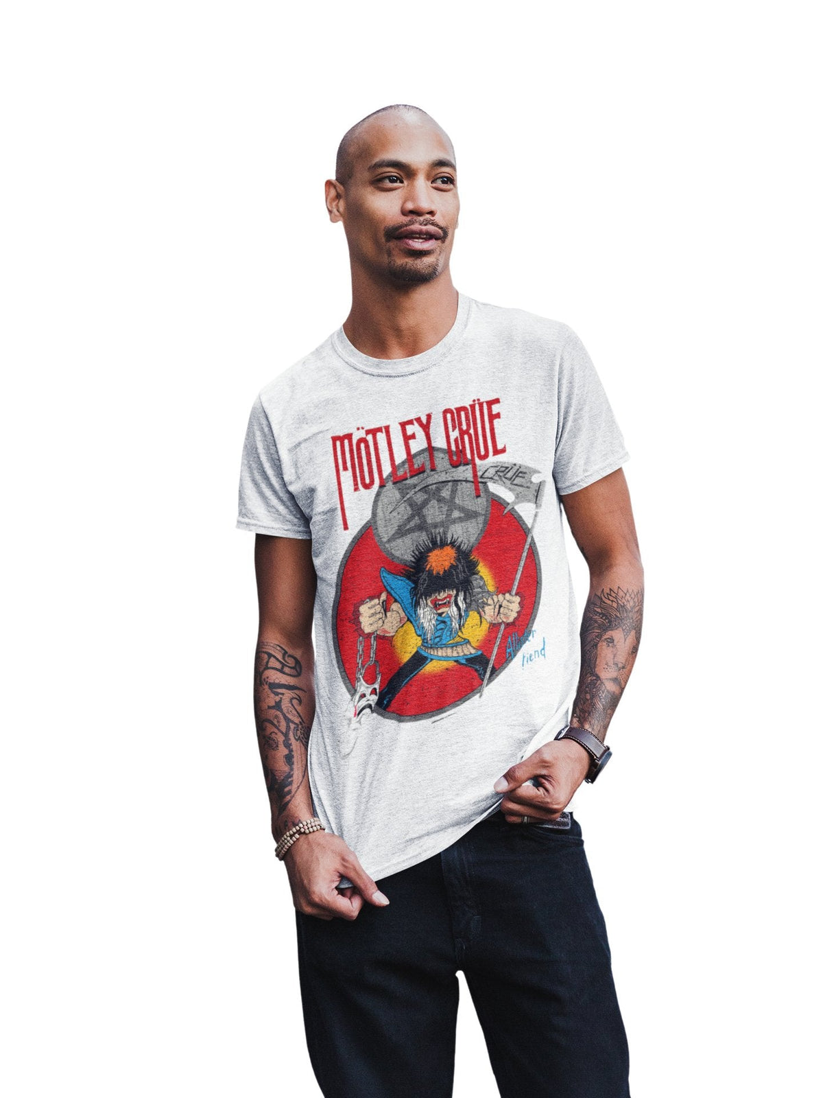 Motley Crue Allister Reaper Jumbo Print T-Shirt