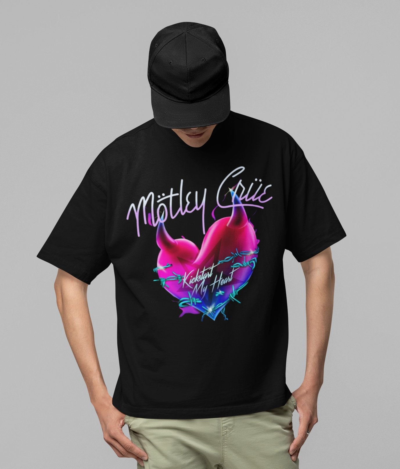 Motley Crue Kickstart Jumbo Print T-shirt