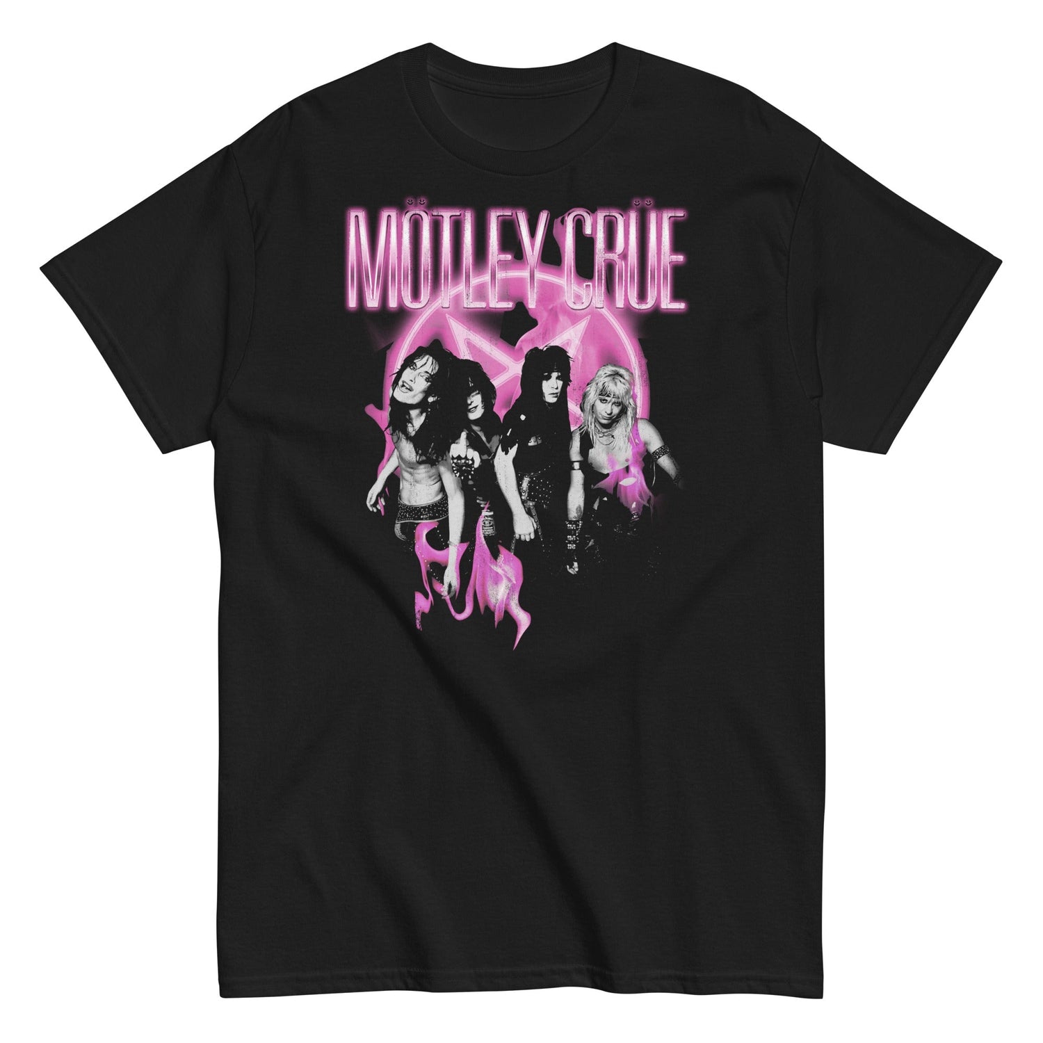 Motley Crue - Neon Pink T-Shirt