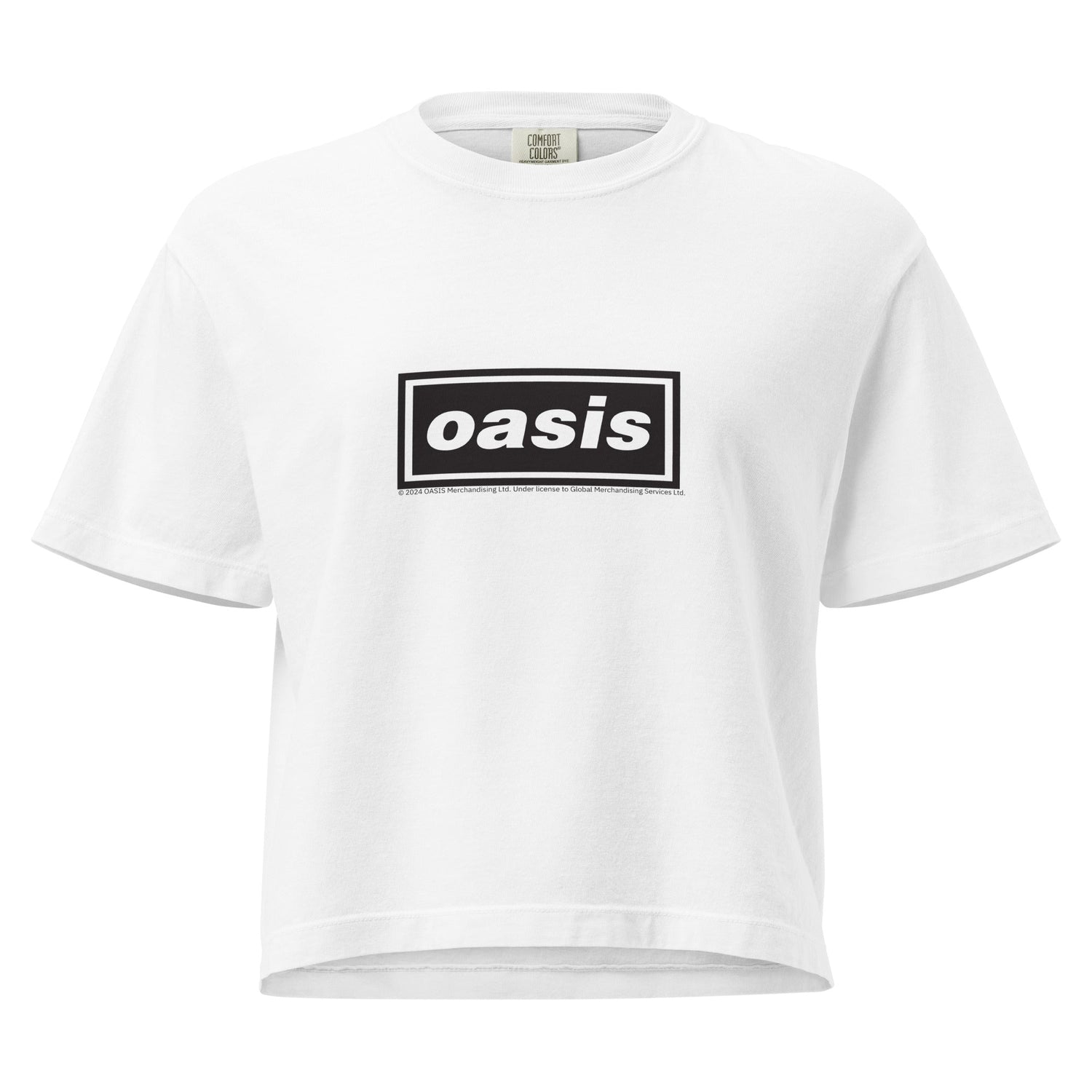 Oasis Logo Mineral Wash Womens Crop Top