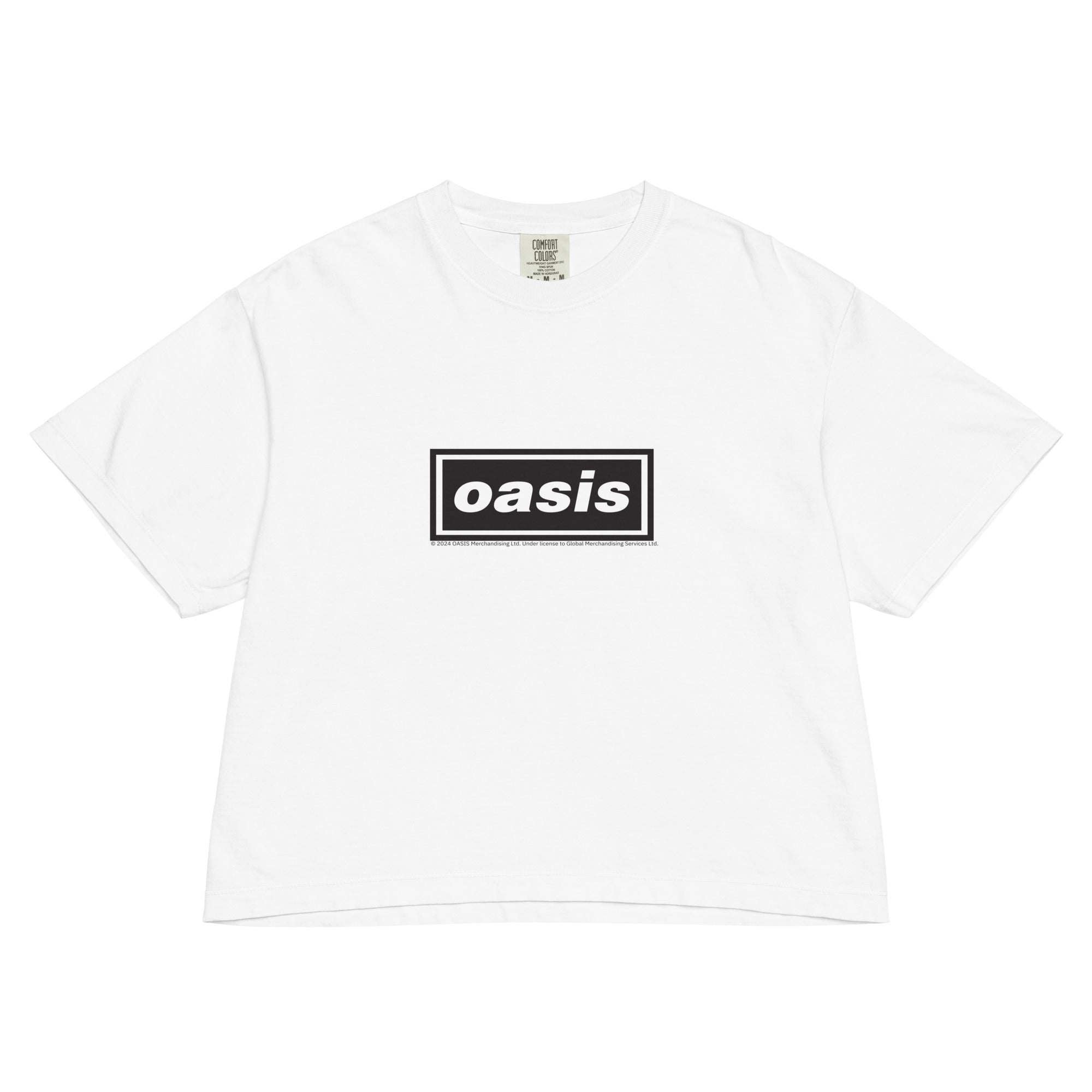 Oasis Logo Mineral Wash Womens Crop Top