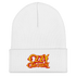 White beanie hat with &