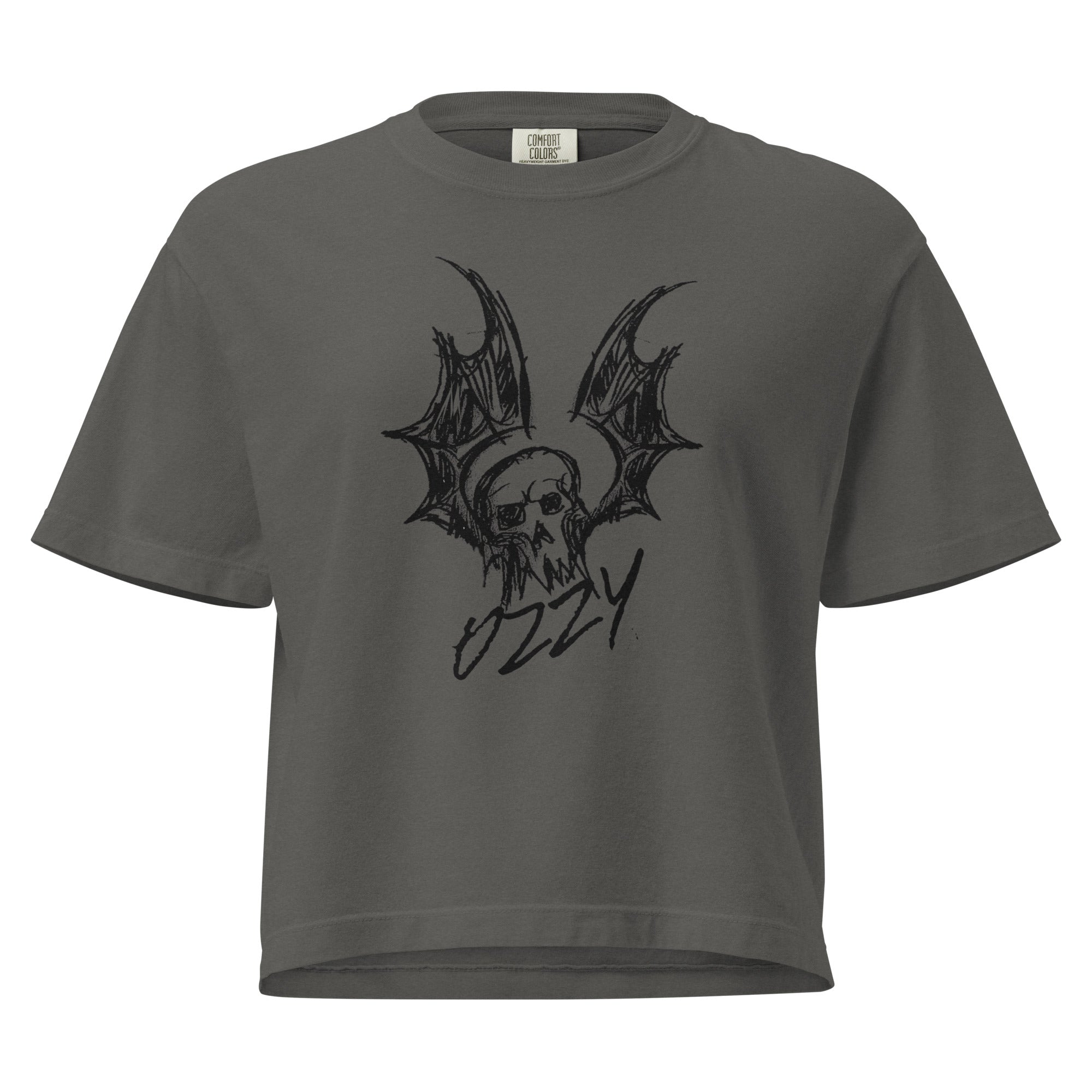 Ozzy Osbourne Hand Sketched Mineral Wash Womens Crop Top