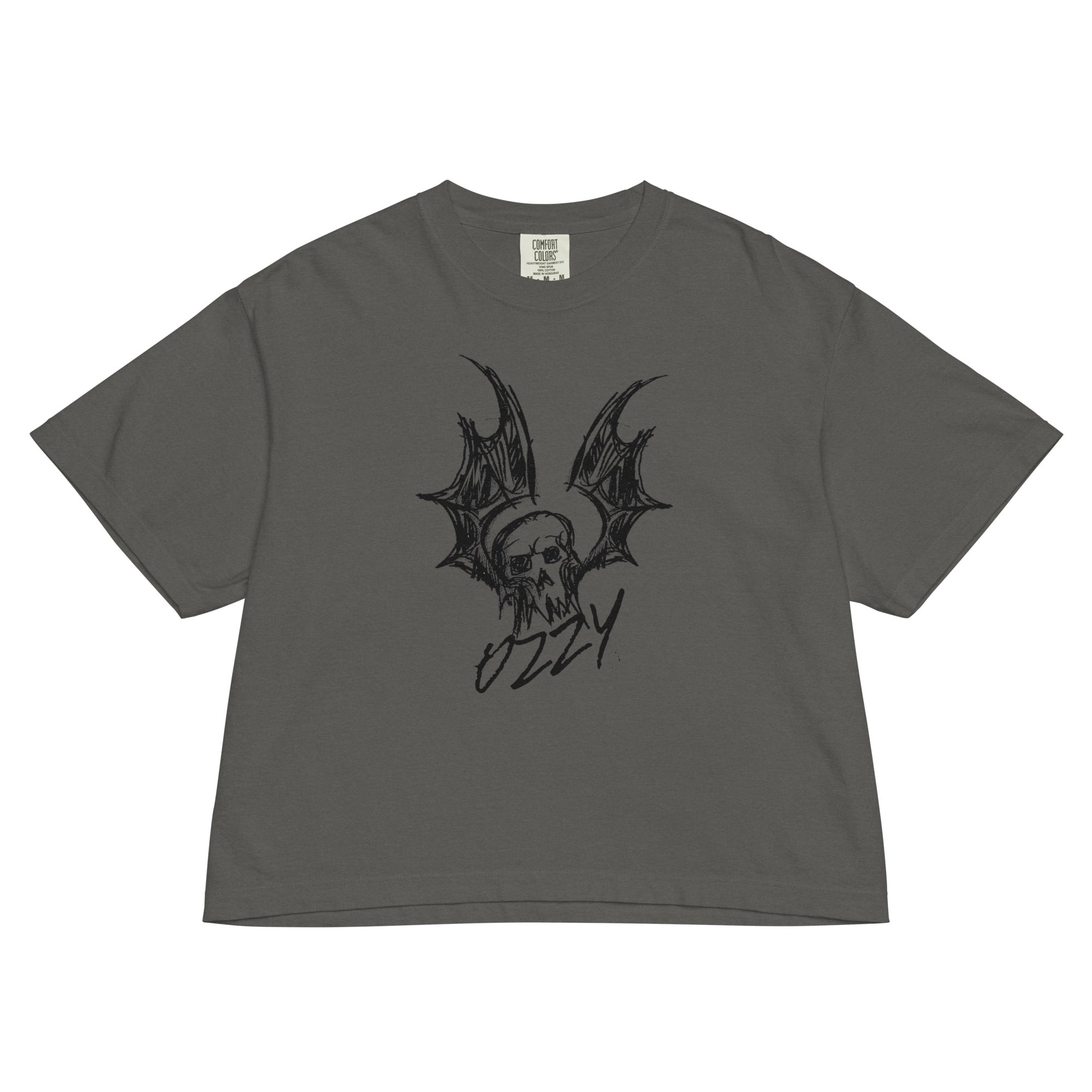 Ozzy Osbourne Hand Sketched Mineral Wash Womens Crop Top