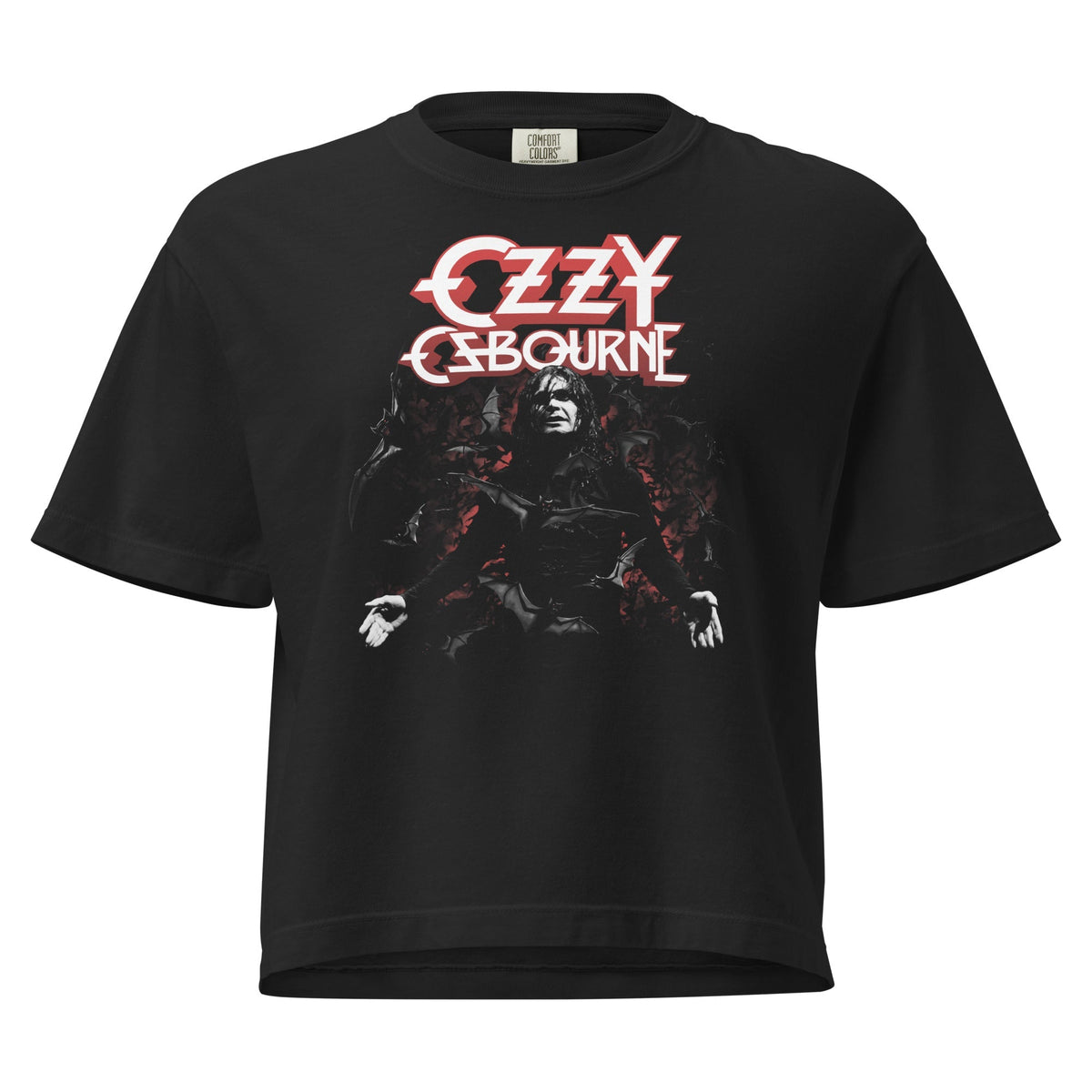 Ozzy Osbourne Prince of Darkness Mineral Wash Womens Crop Top