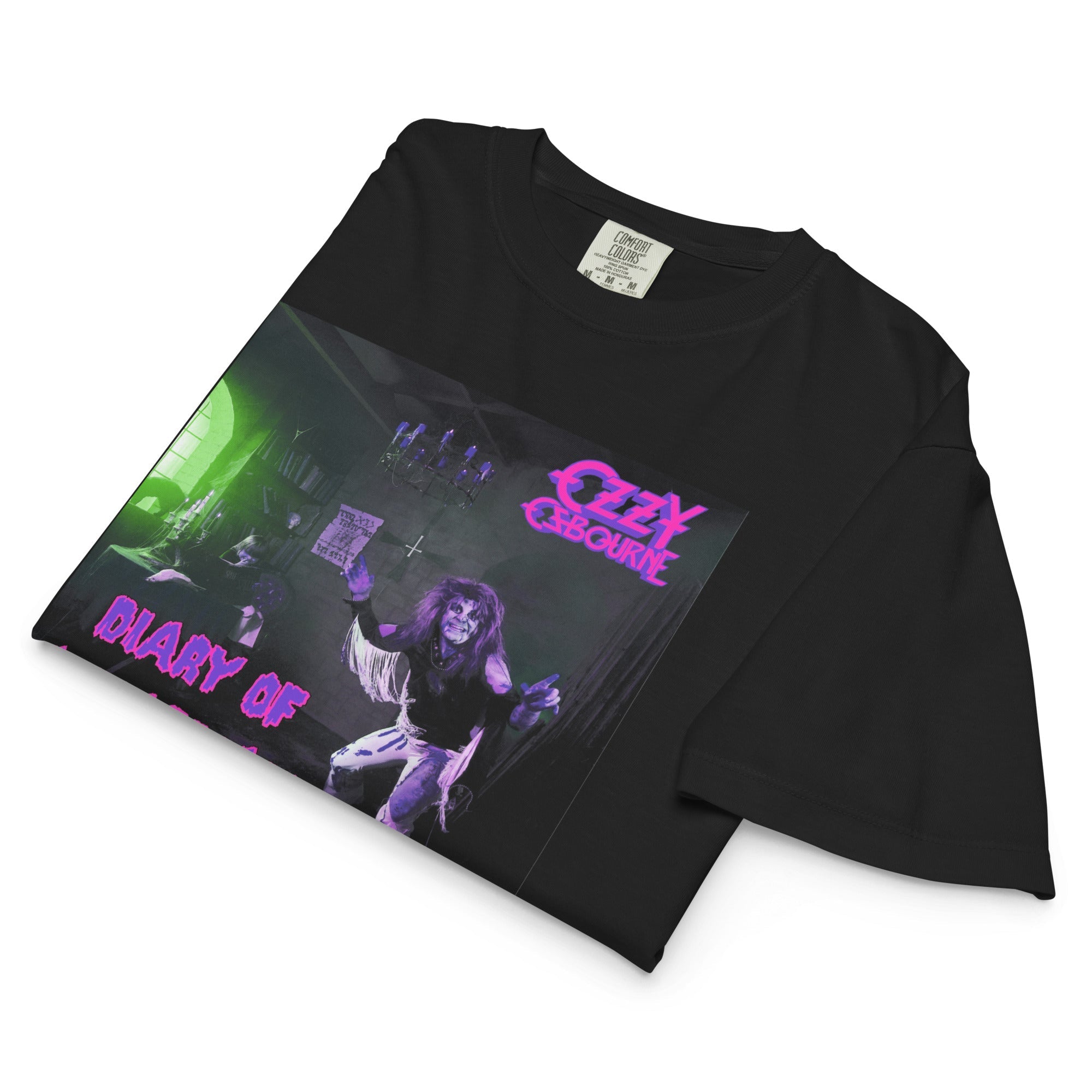Ozzy Osbourne Purple Diary Mineral Wash Womens Crop Top