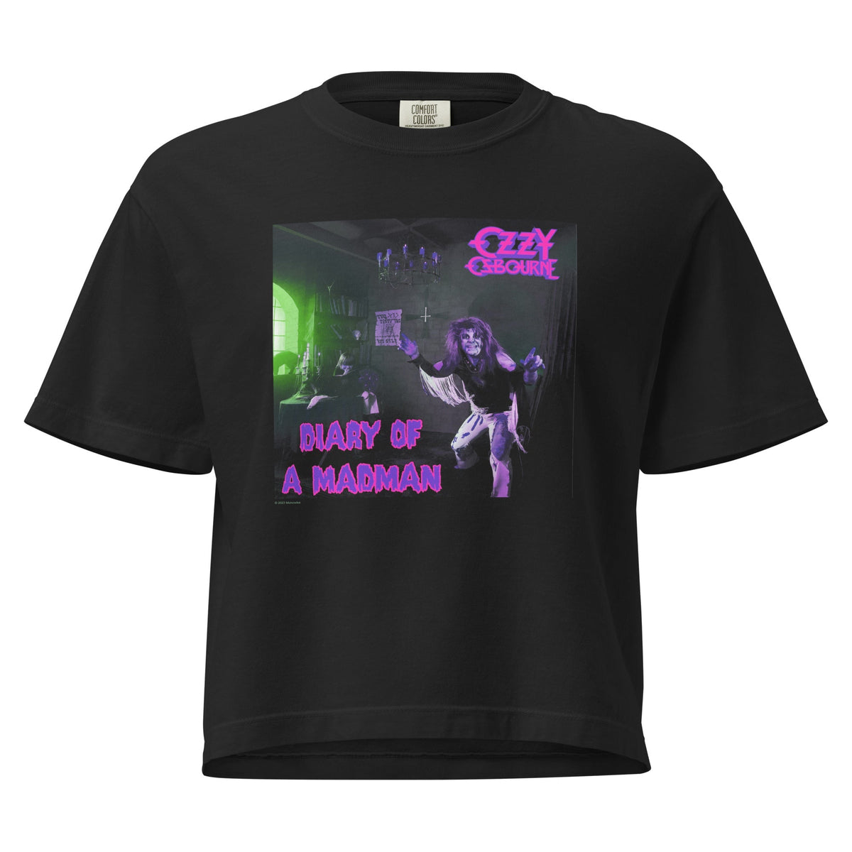 Ozzy Osbourne Purple Diary Mineral Wash Womens Crop Top