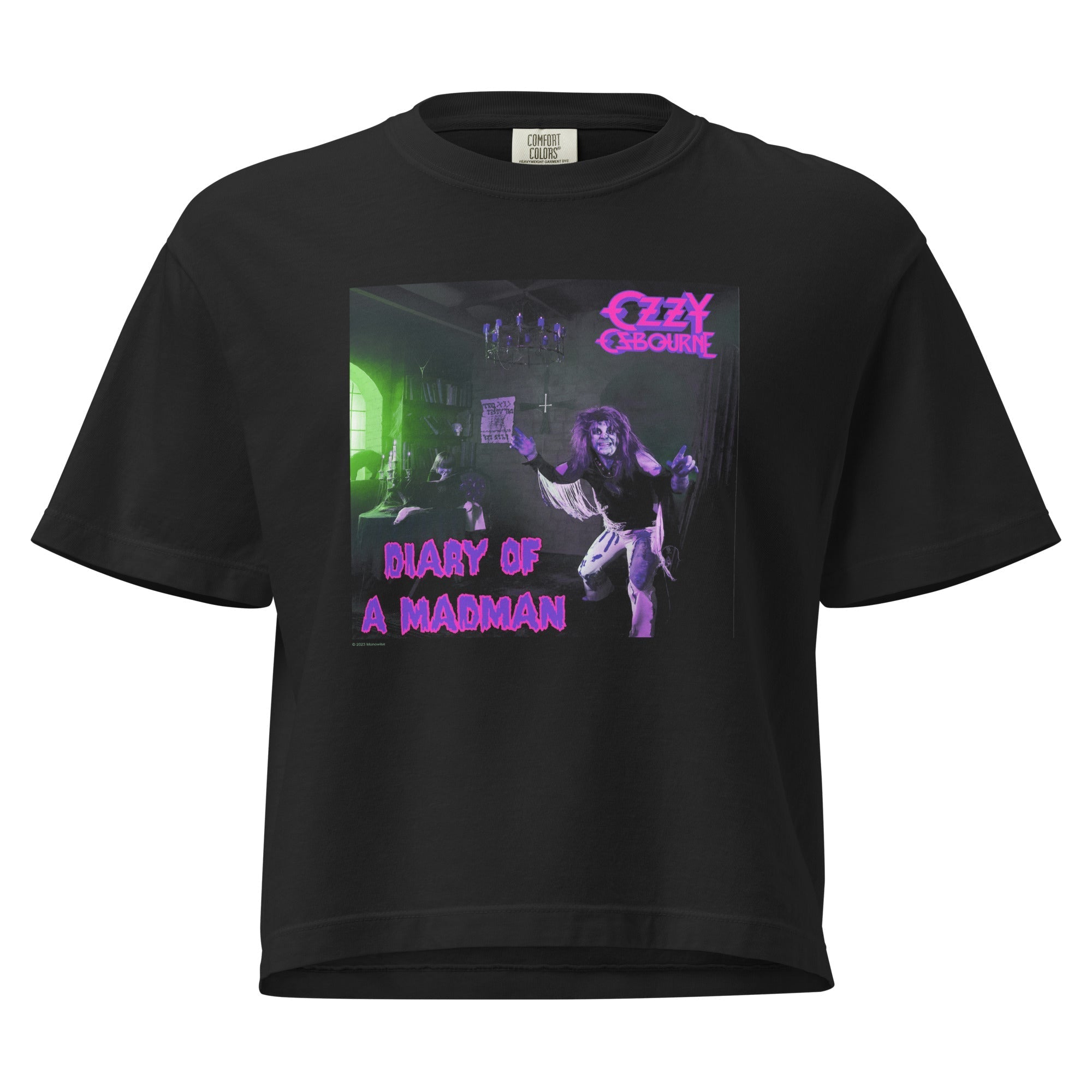 Ozzy Osbourne Purple Diary Mineral Wash Womens Crop Top