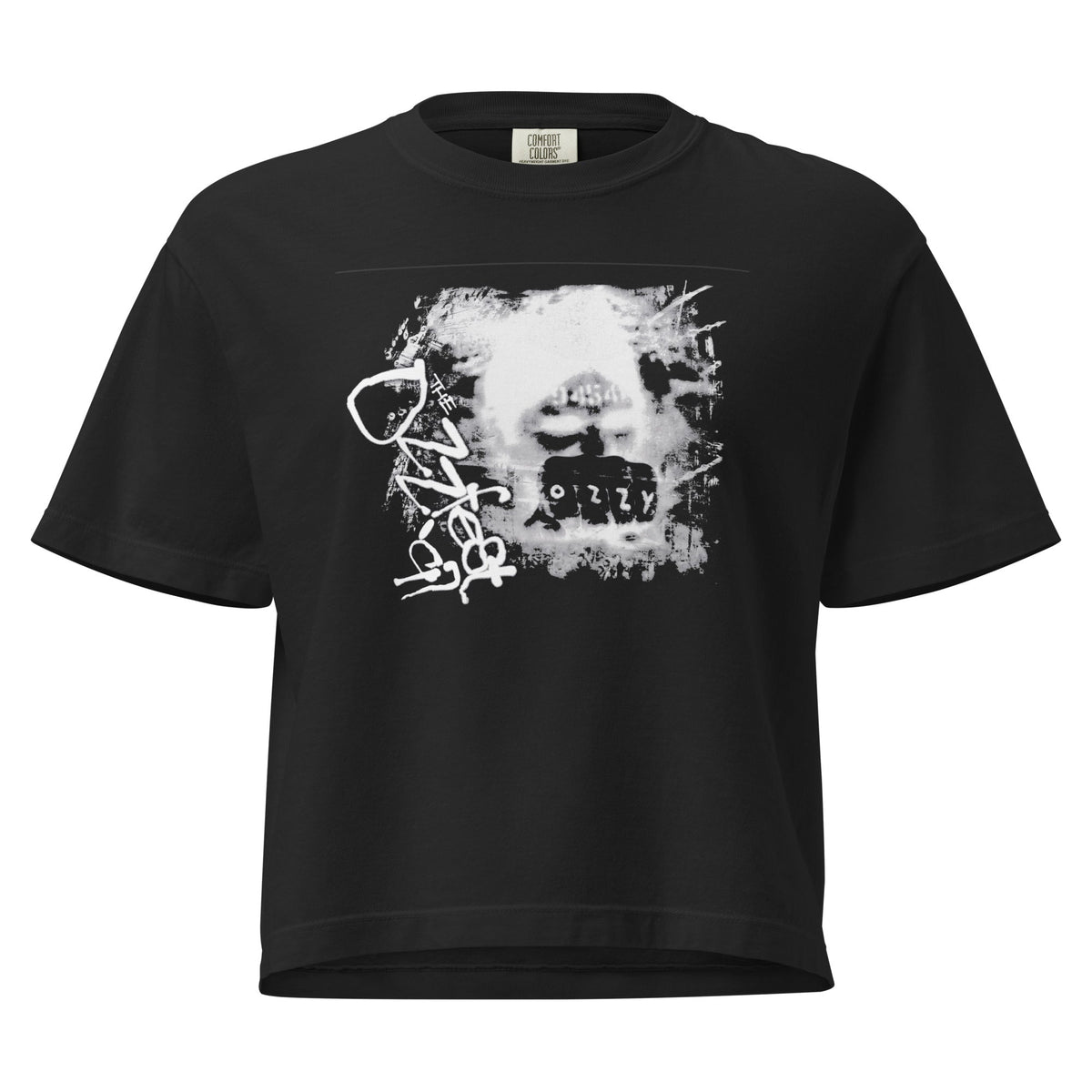Ozzy Osbourne Fist Bump Mineral Wash Womens Crop Top