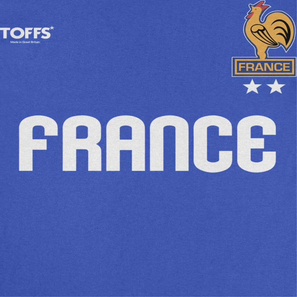 Toffs Retro Soccer Futbol France Royal T-Shirt
