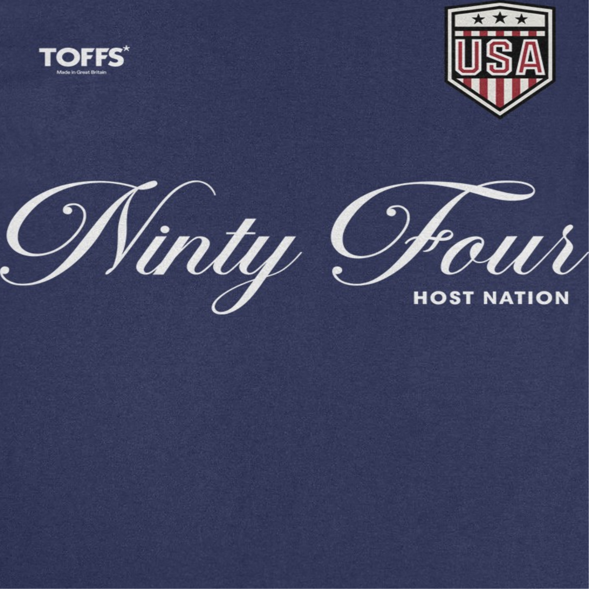 Toffs Retro Soccer Futbol Ninty Four Host Nation Navy T-Shirt