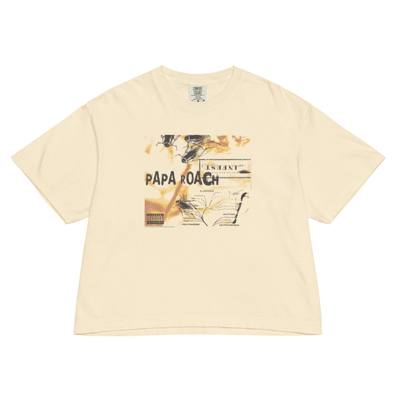 Papa Roach OG Infest Mineral Wash Womens Crop Top