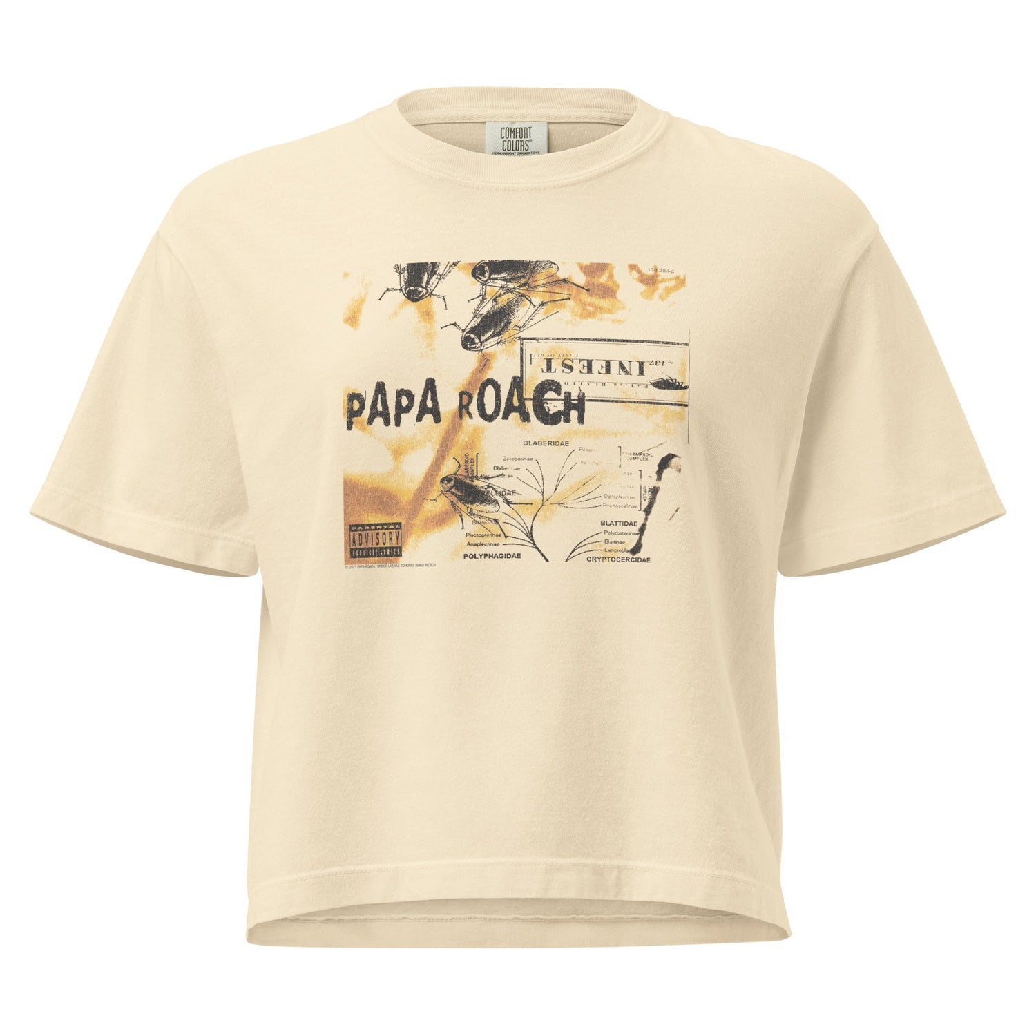 Papa Roach OG Infest Mineral Wash Womens Crop Top