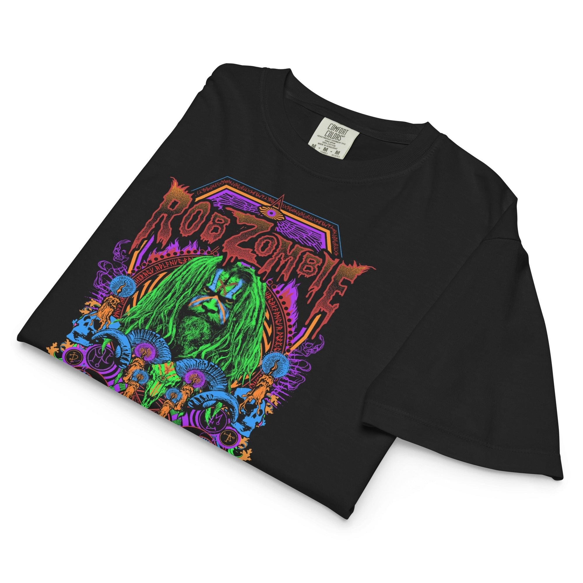 Rob Zombie Pyschadelic Mineral Wash Womens Crop Top