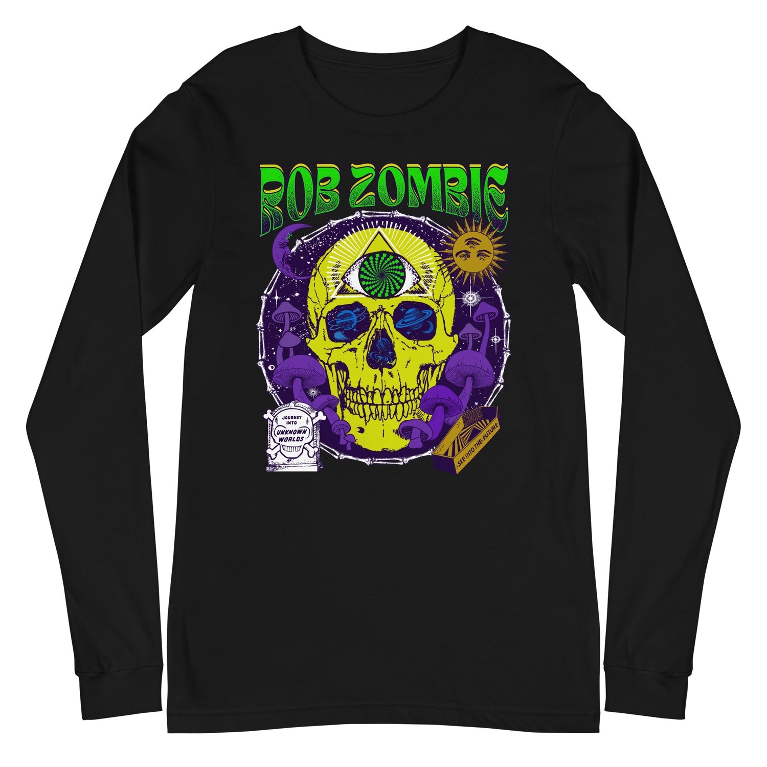 Rob Zombie - Yellow Skull Long Sleeve T-Shirt
