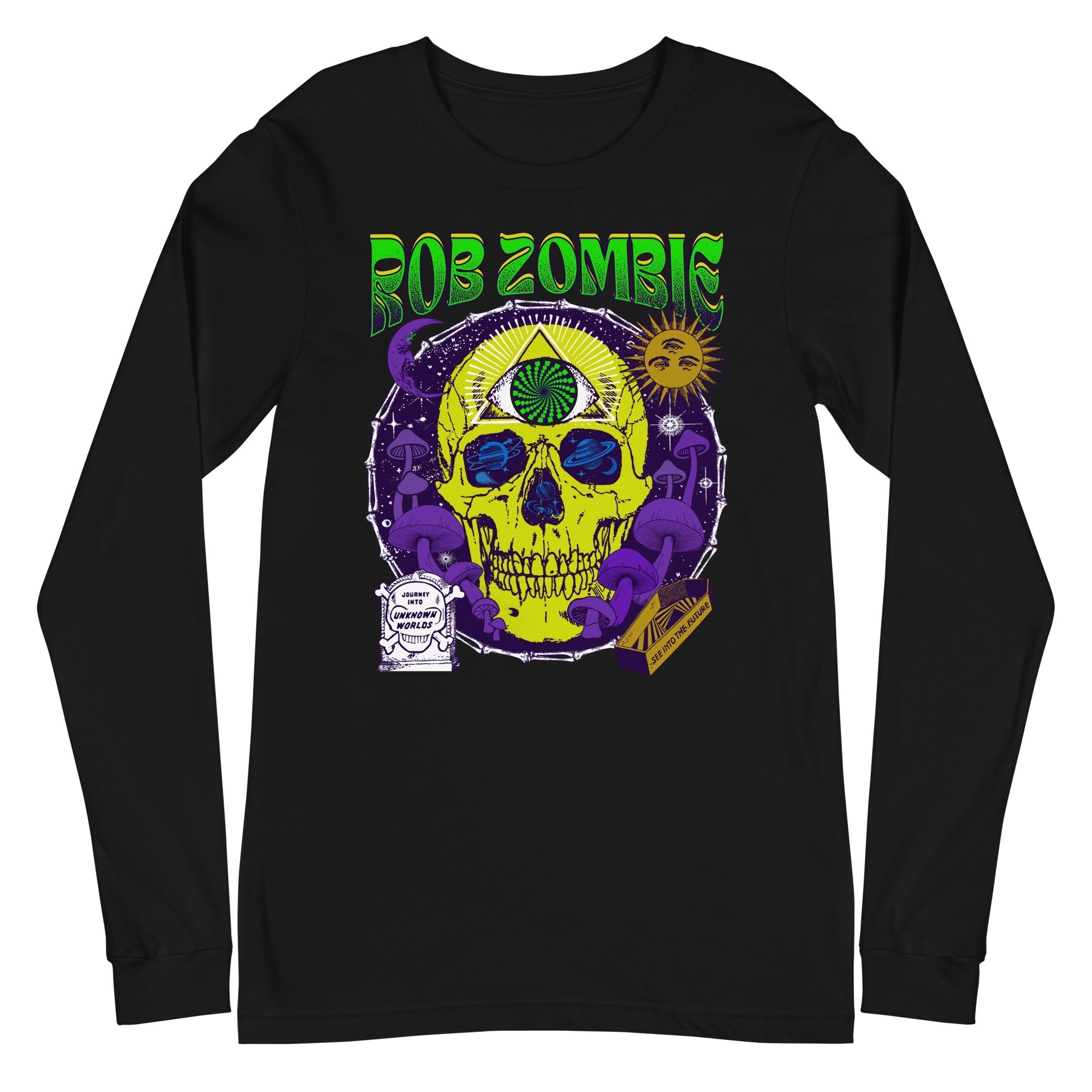 Rob Zombie - Yellow Skull Long Sleeve T-Shirt