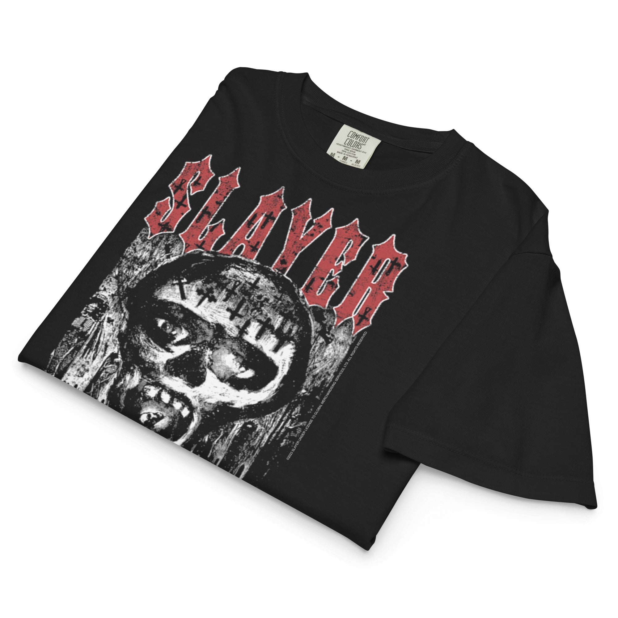 Slayer Seasons in the Abyss Mineral Wash Womens Crop Top