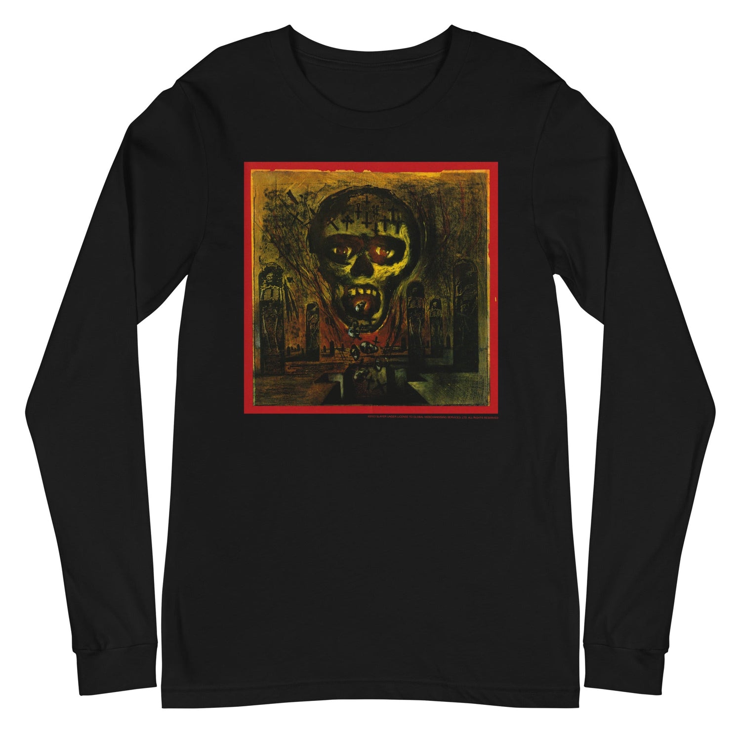 Slayer - Painted Skull Long Sleeve T-Shirt