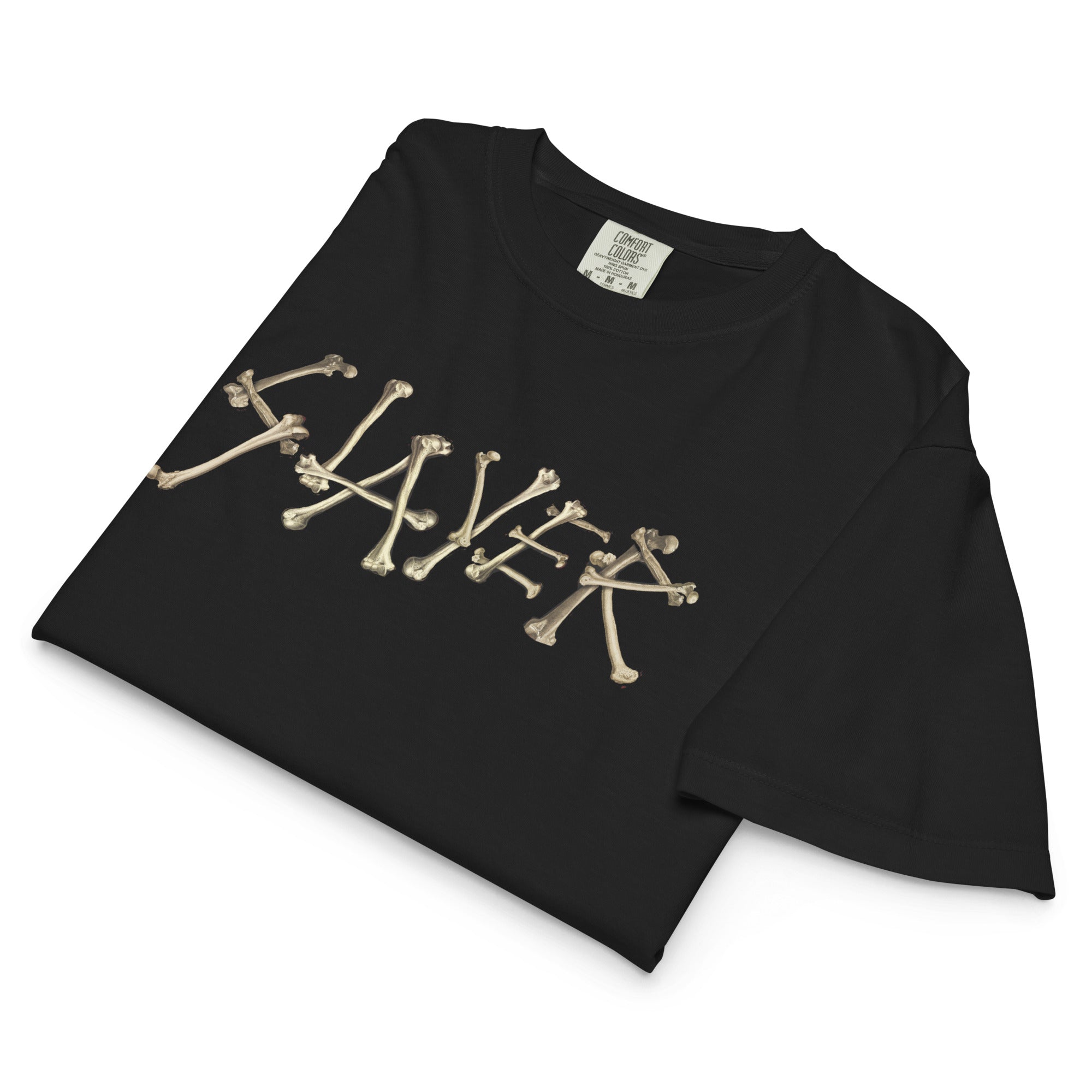 Slayer - Bone Logo Mineral Wash Womens Crop Top