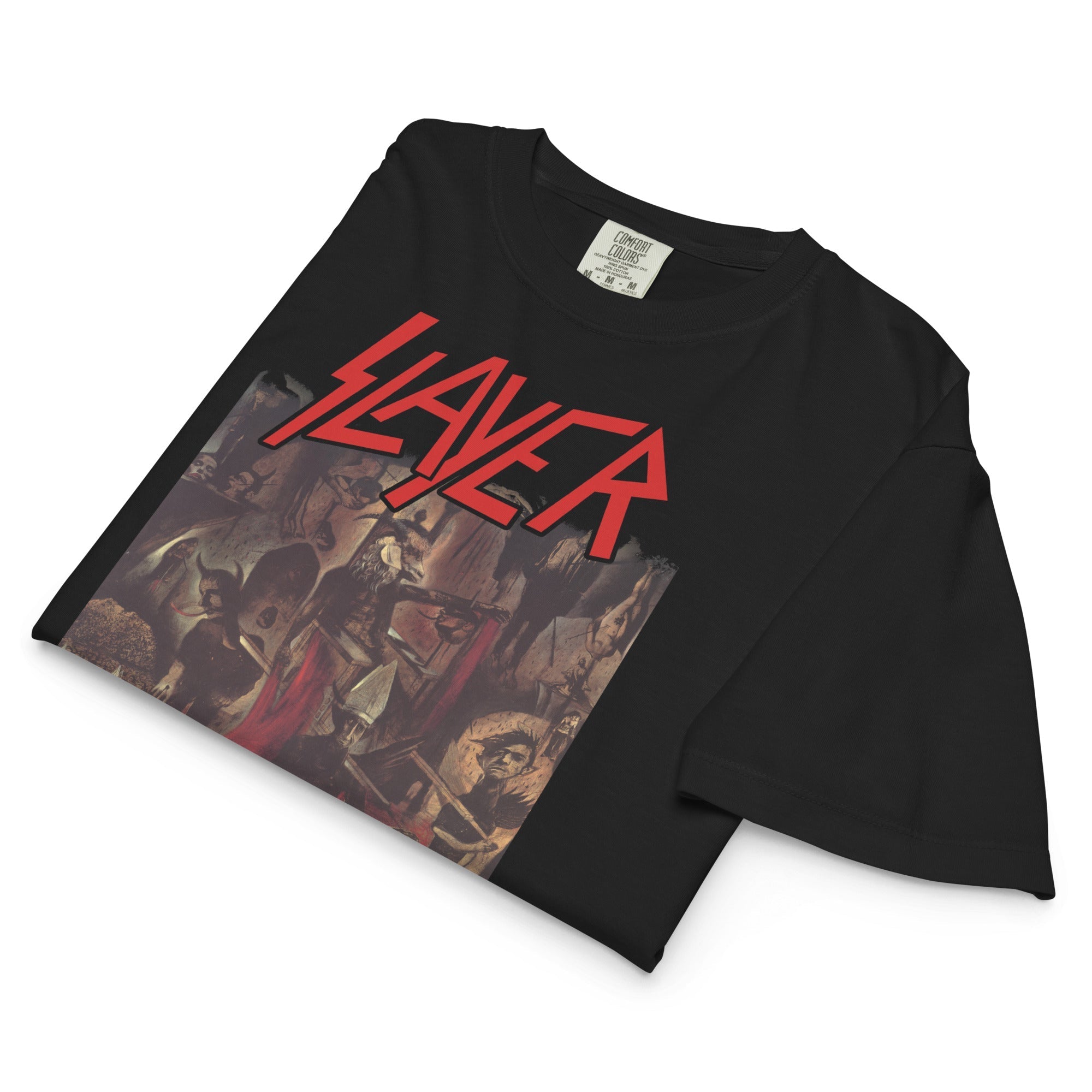 Slayer - Reign in Blood Mineral Wash Womens Crop Top