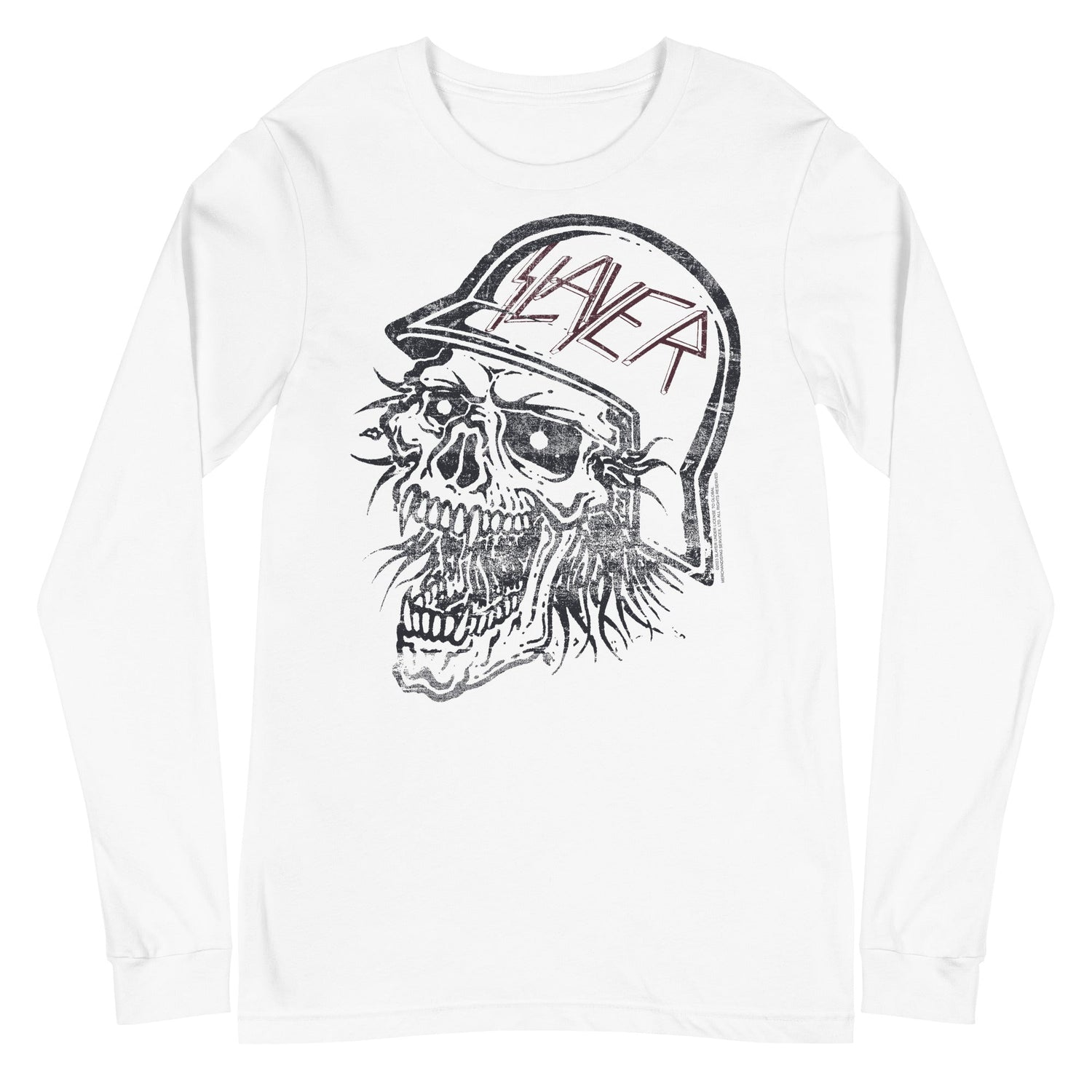 Slayer - Stamped Skull Long Sleeve T-Shirt