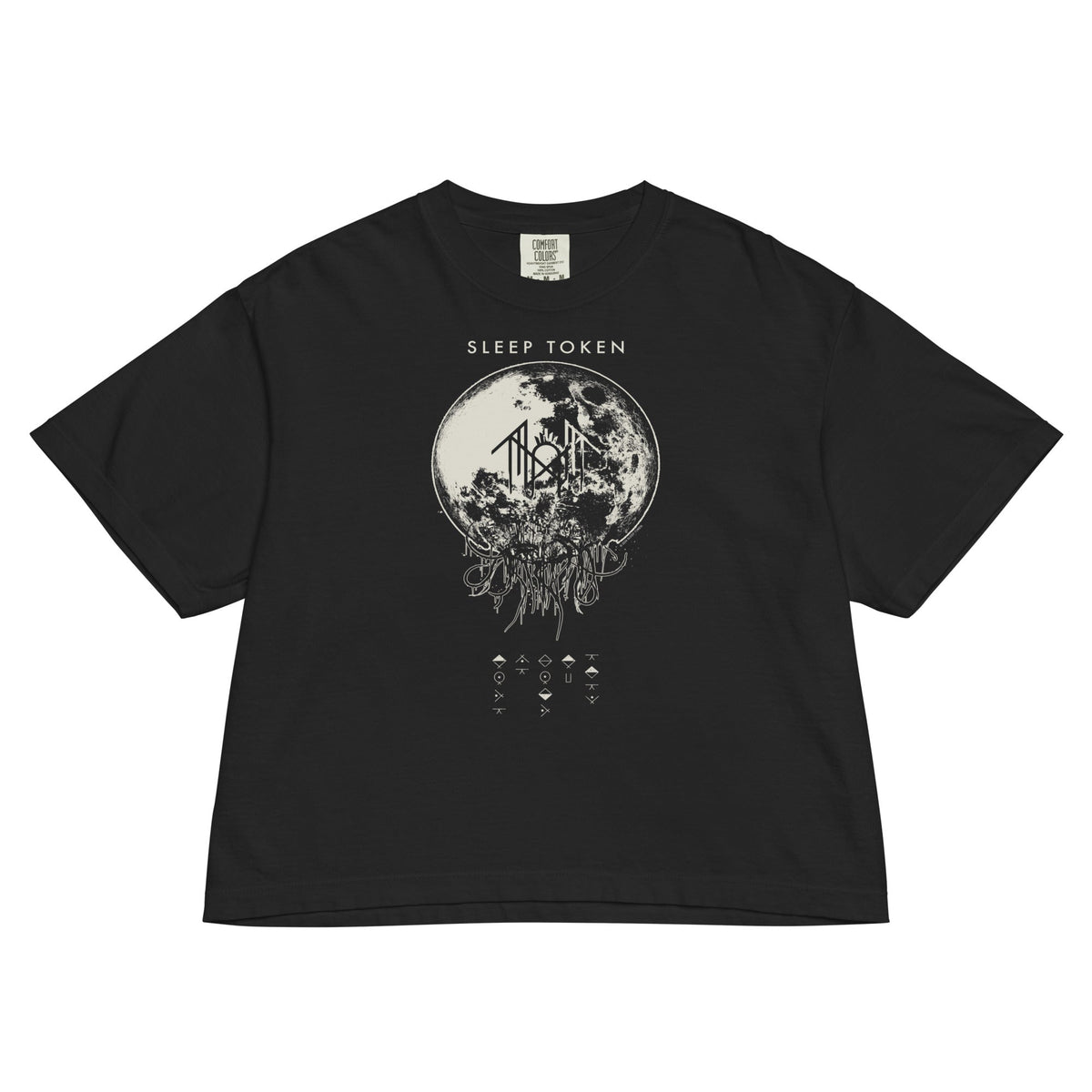 Sleep Token Atlantic Mineral Wash Womens Crop Top