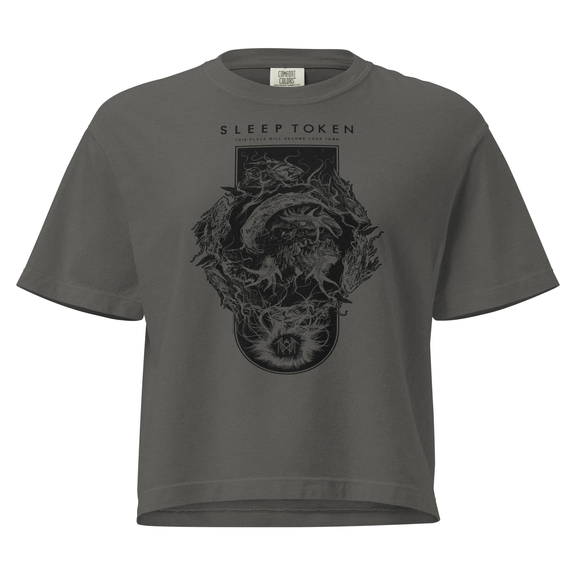 Sleep Token Calcutta Mineral Wash Womens Crop Top