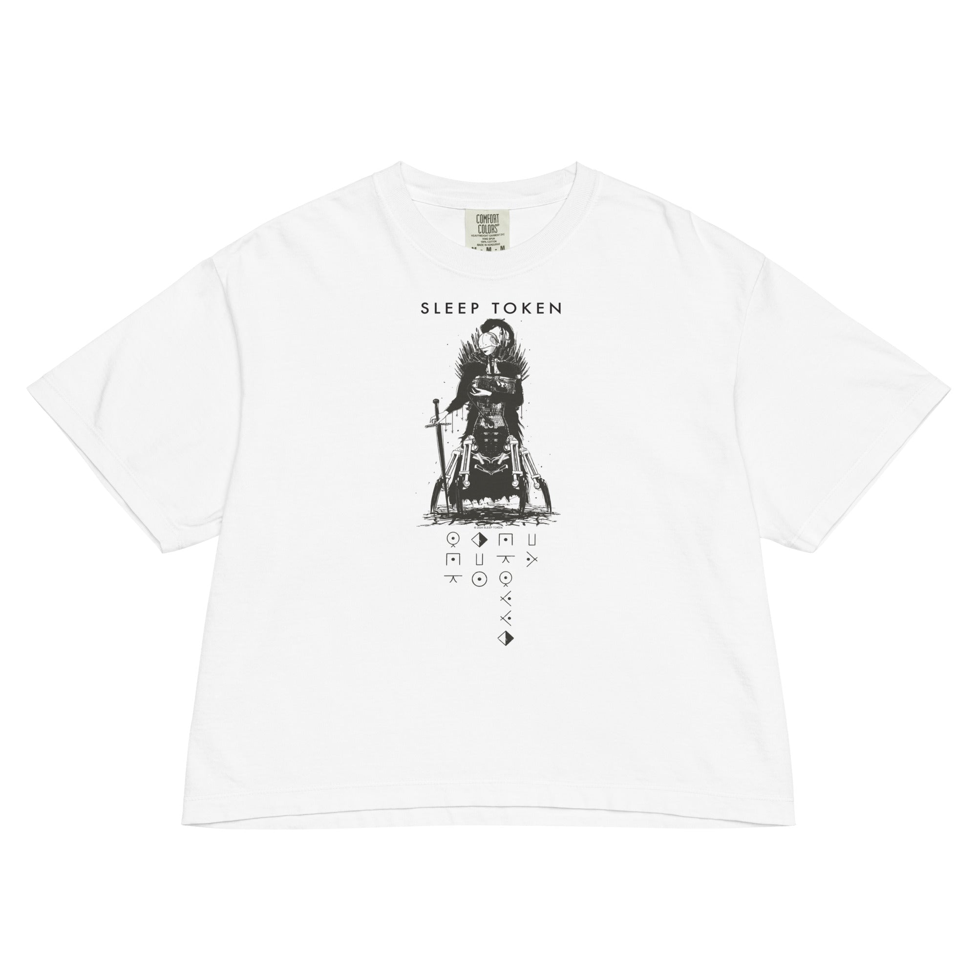 Sleep Token Drag Me Under Mineral Wash Womens Crop Top