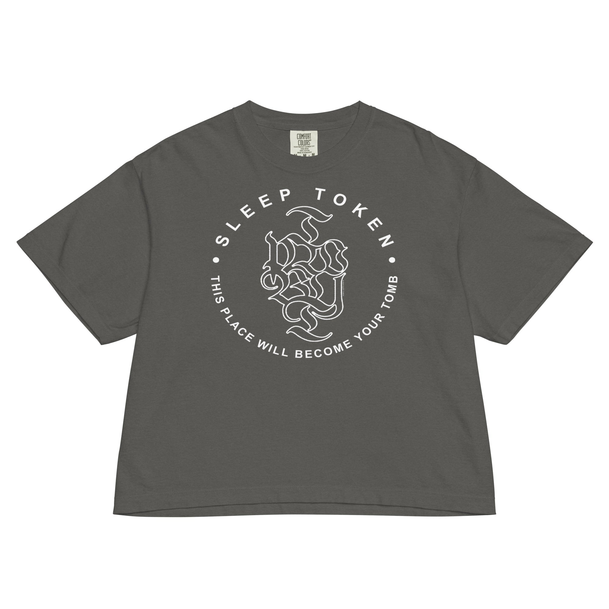 Sleep Token London Mineral Wash Womens Crop Top