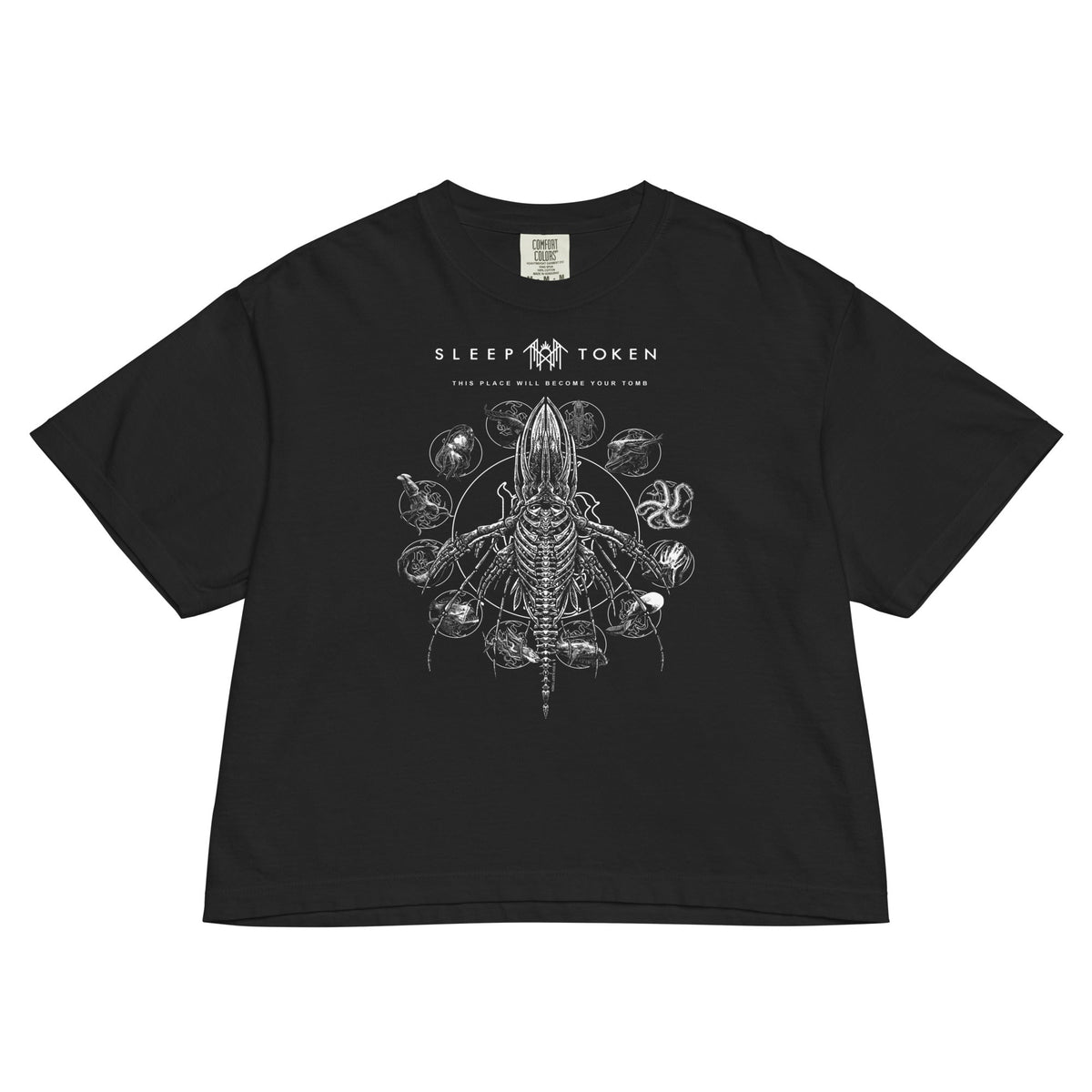 Sleep Token Mine Mineral Wash Womens Crop Top