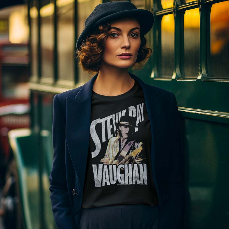 STEVIE RAY VAUGHAN Eye-Catching T-Shirt, Ol&