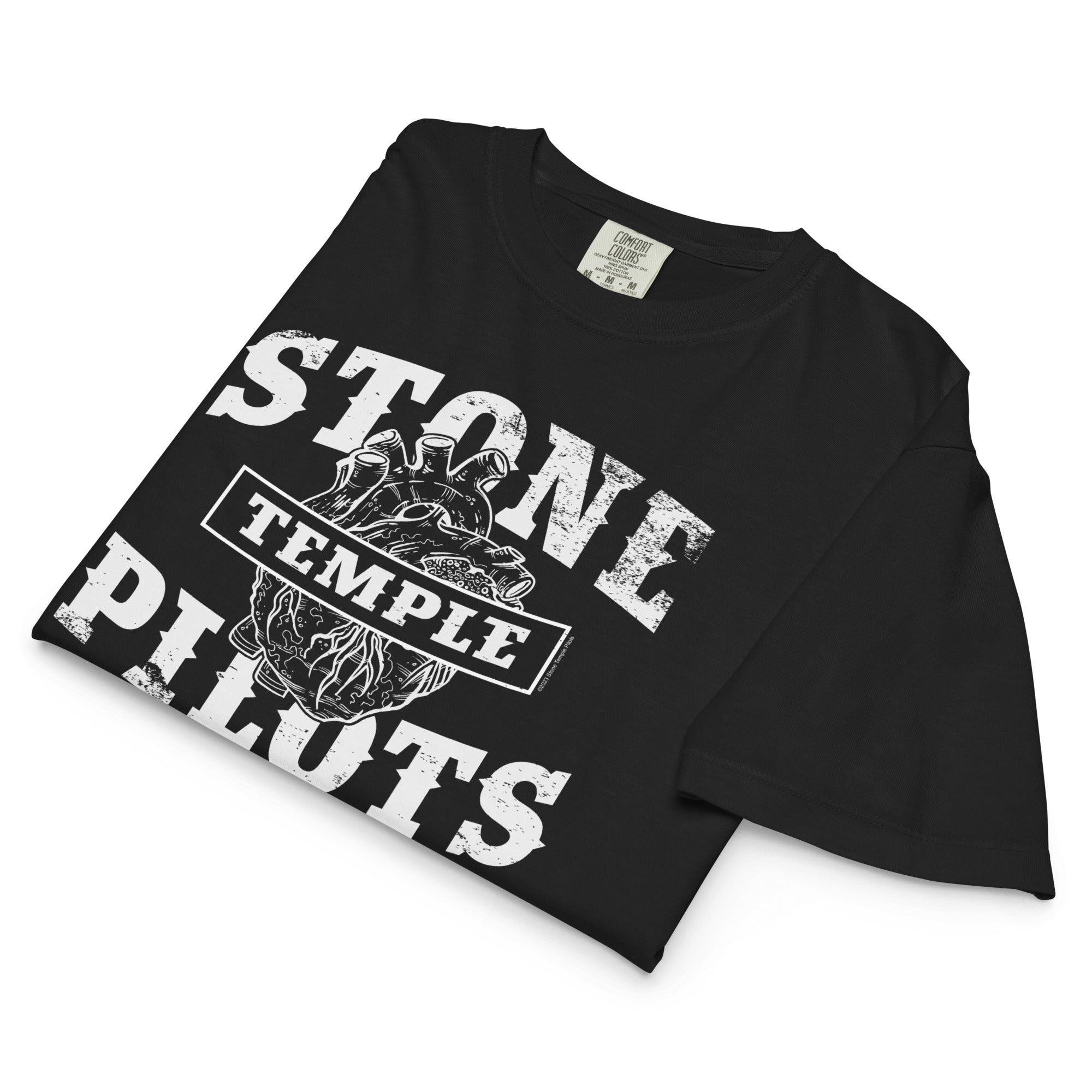 Stone Temple Pilots - Heart Logo Mineral Wash Womens Crop Top