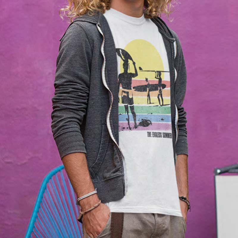 THE ENDLESS SUMMER Eye-Catching T-Shirt, Rainbow