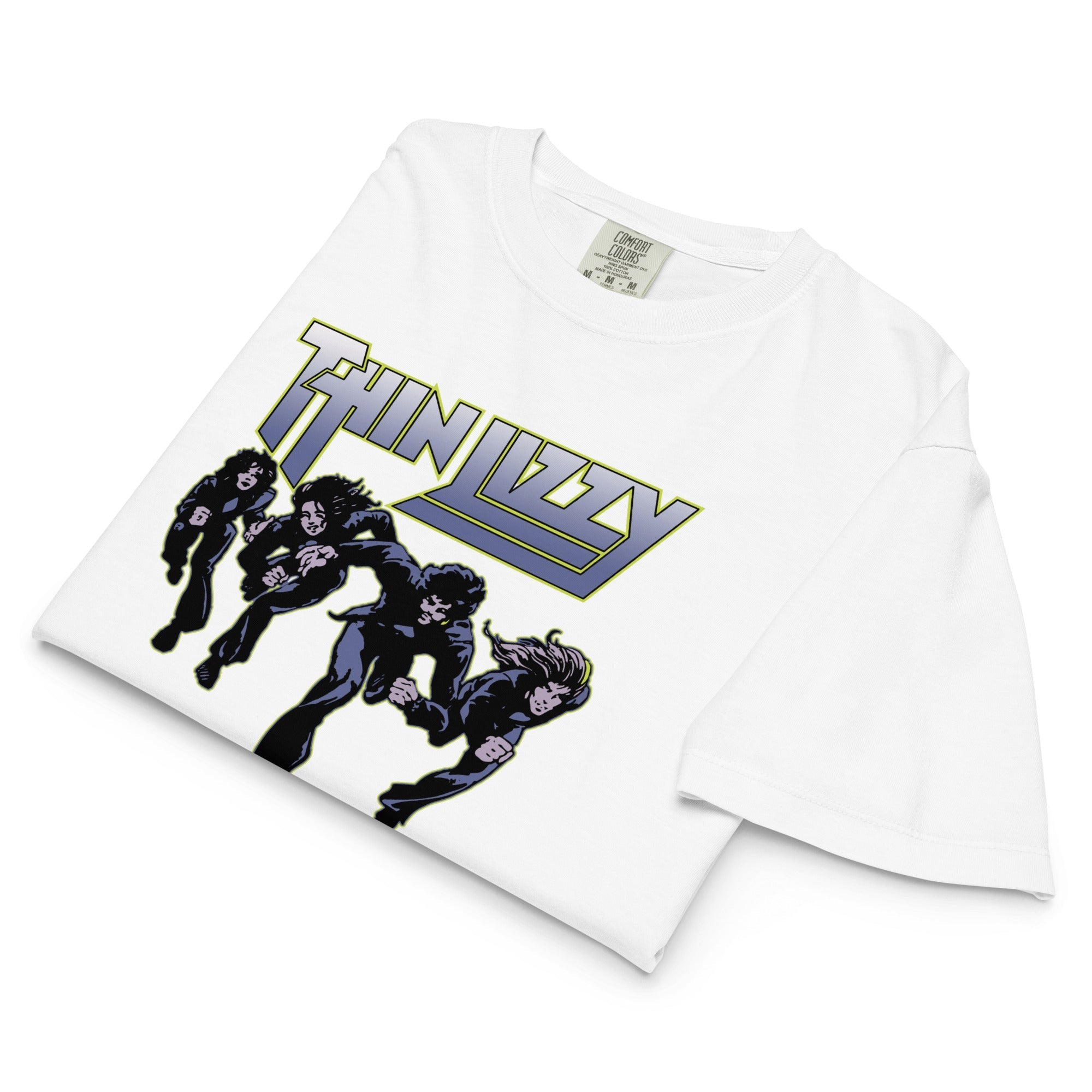 Thin Lizzy Jailbreakers Mineral Wash Womens Crop Top