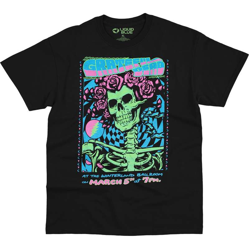 GRATEFUL DEAD T-Shirt, Bertha Blacklight