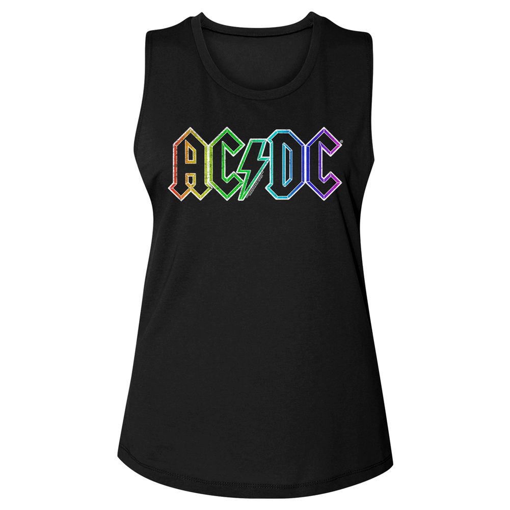 AC/DC Muscle Tank, Rainbow Logo